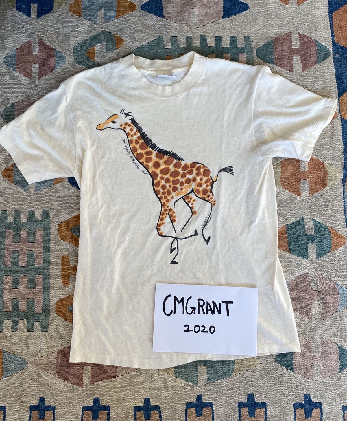 Hanes Vintage San Diego Zoo Giraffe Tshirt Hanes Art Size US M / EU 48-50 / 2 - 1 Thumbnail