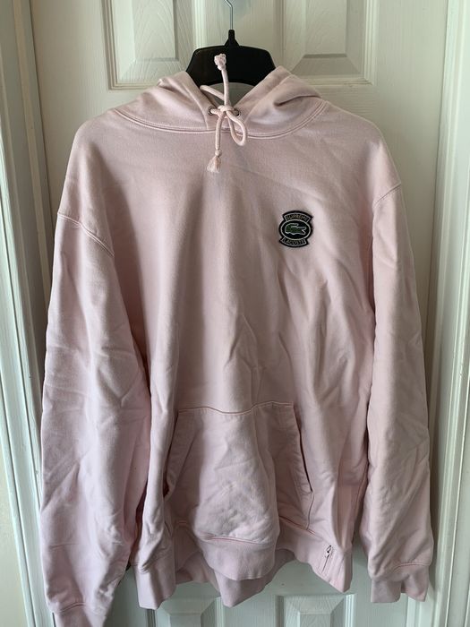 Supreme Supreme/Lacoste Hooded Sweatshirt- Pink | Grailed