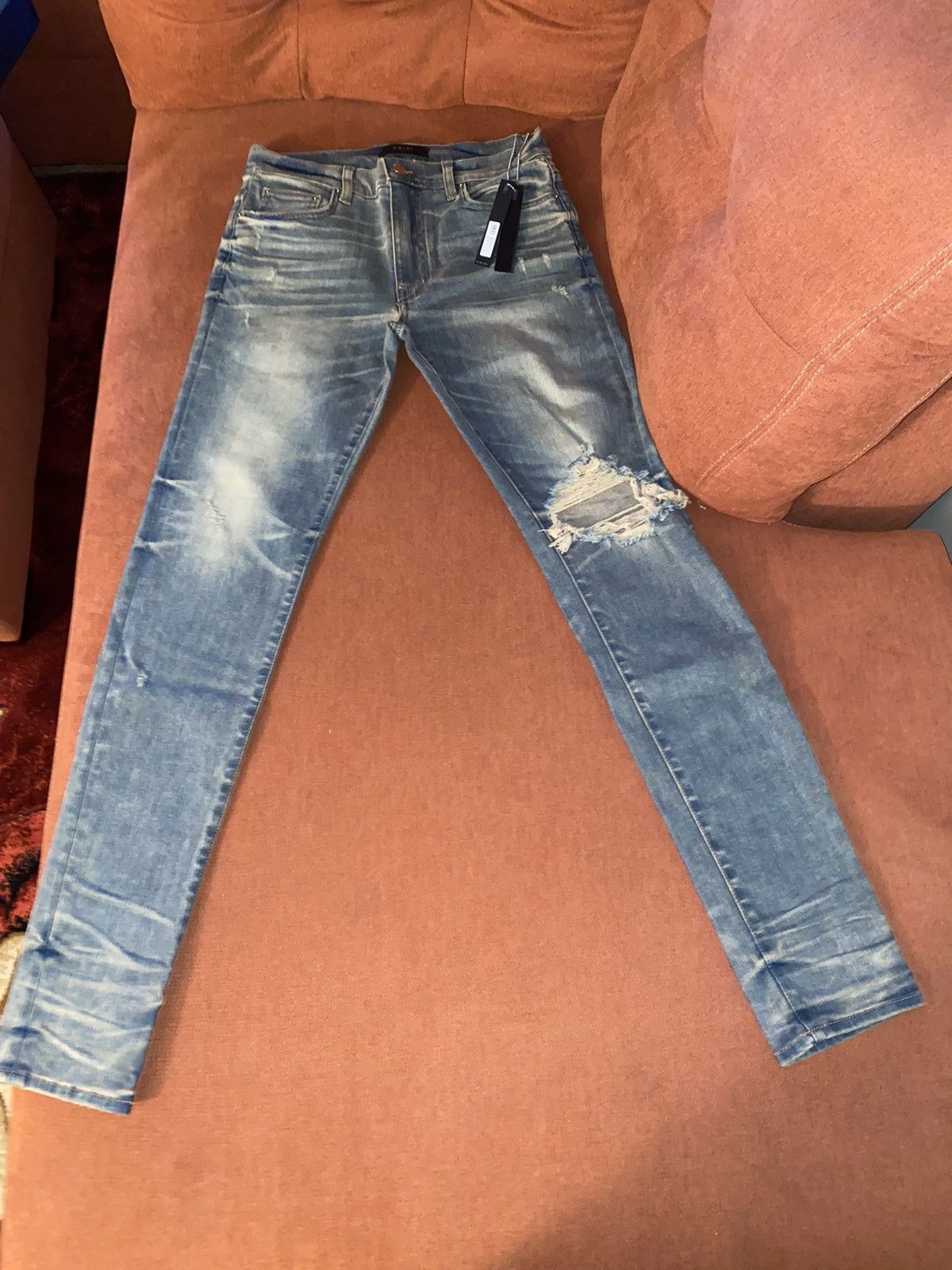 Amiri BROKEN JEAN DIRTY INDIGO Size US 33 - 3 Thumbnail