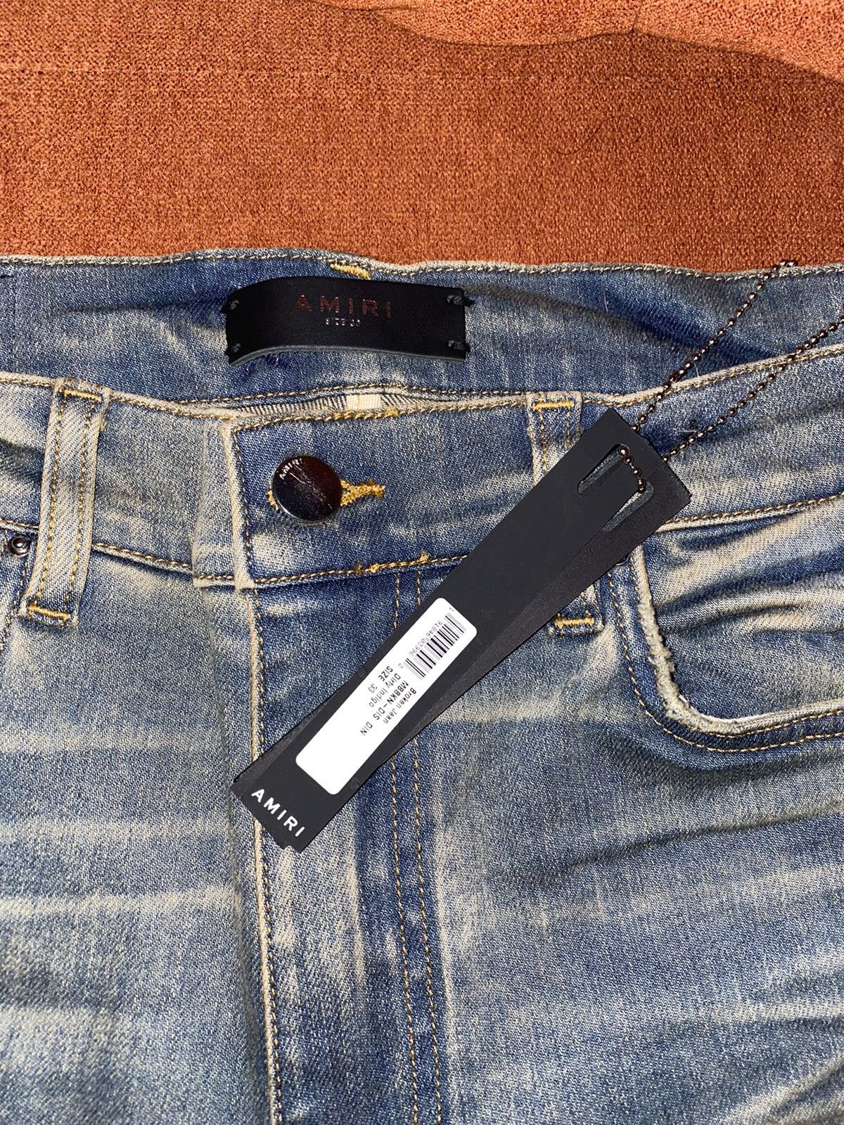 Amiri BROKEN JEAN DIRTY INDIGO Size US 33 - 2 Thumbnail