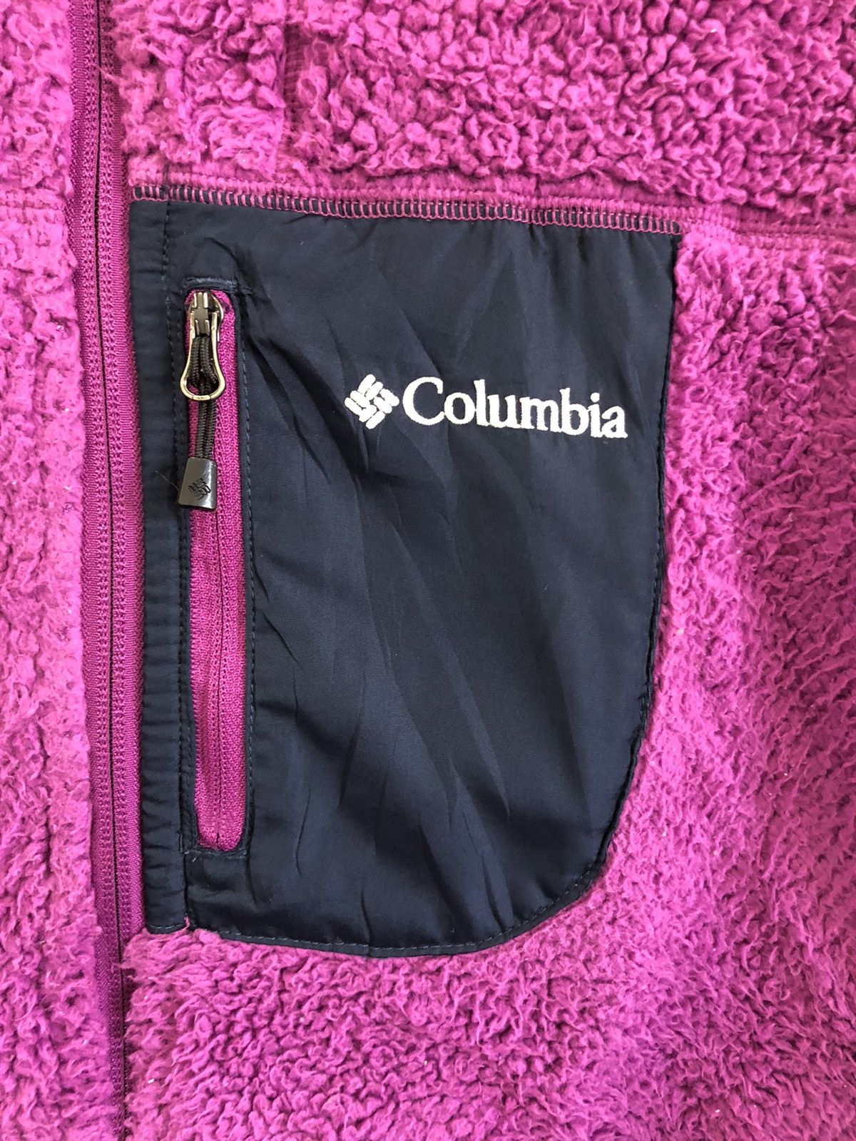 Columbia 🔥Columbia Rare Purple Fleece Vest Jacket Size US XL / EU 56 / 4 - 4 Thumbnail