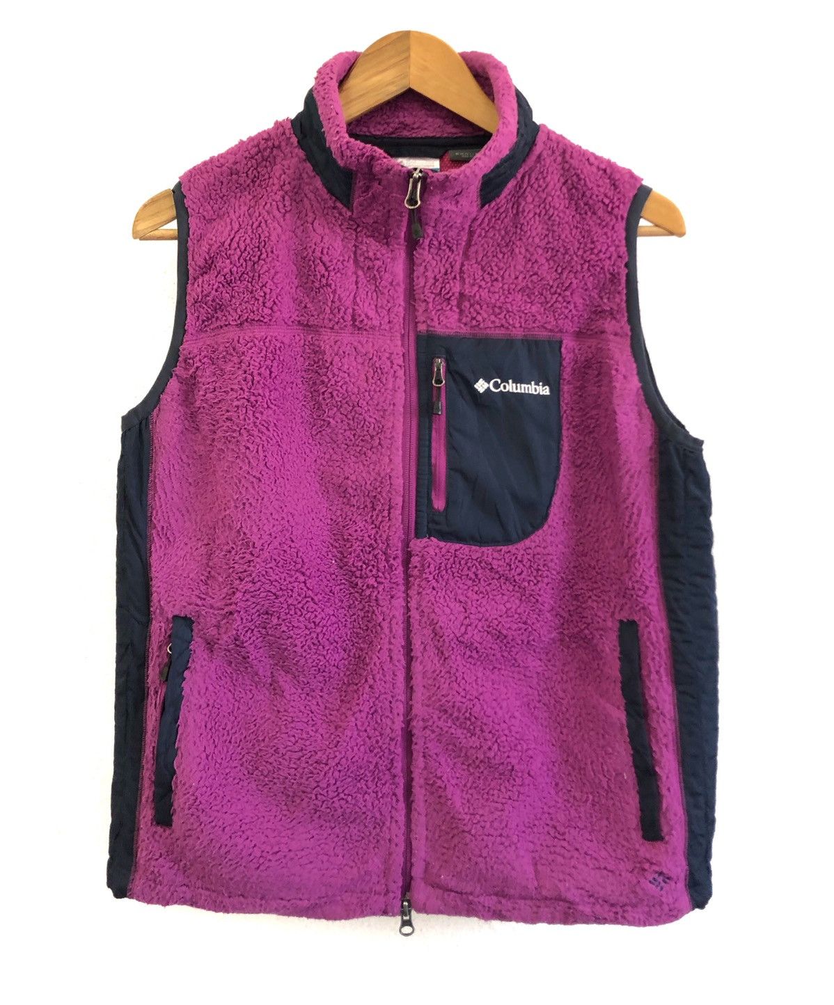 Columbia 🔥Columbia Rare Purple Fleece Vest Jacket Size US XL / EU 56 / 4 - 1 Thumbnail