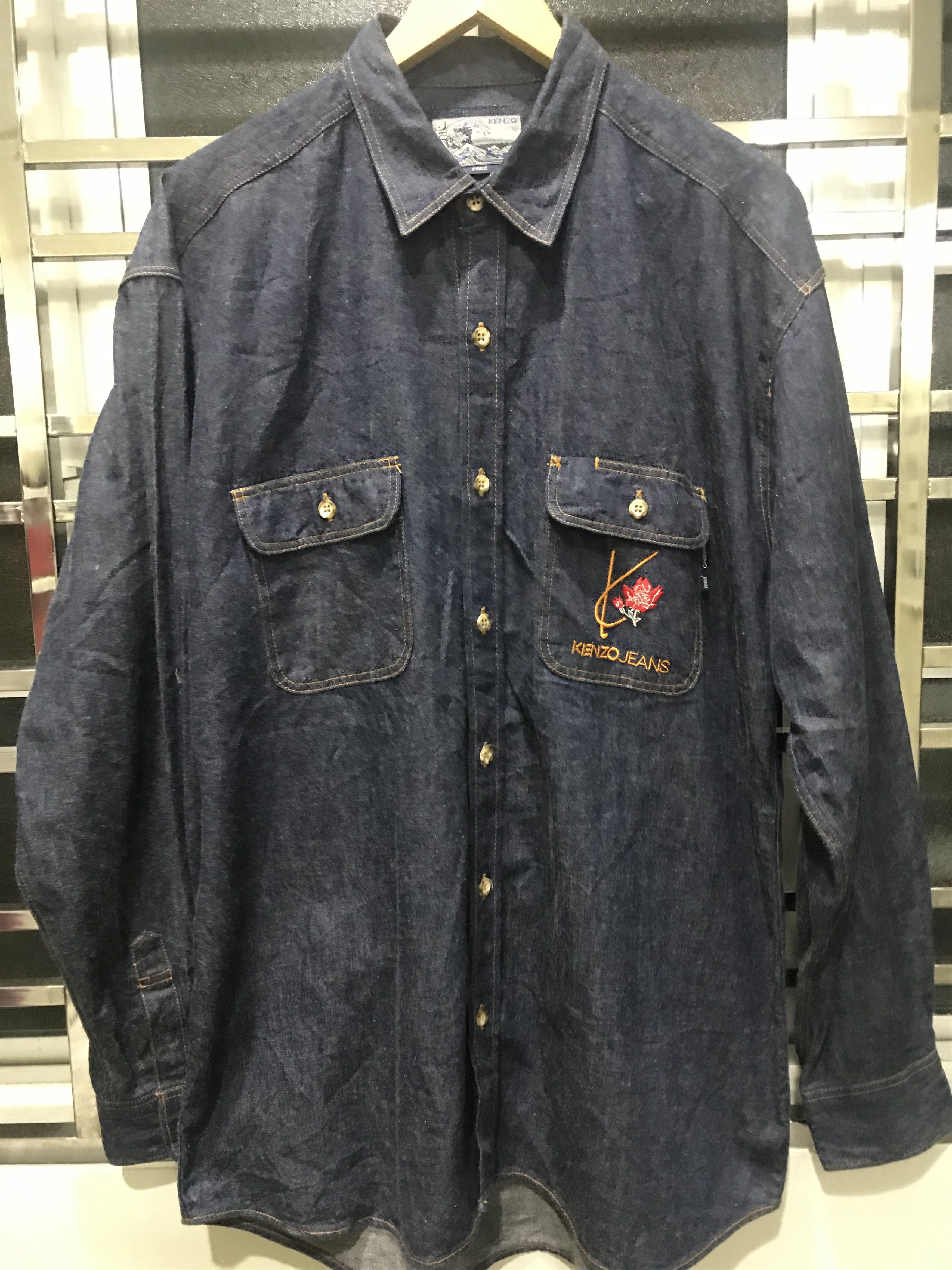 Kenzo KENZO JEANS BLUE DENIM SHIRT Size US XL / EU 56 / 4 - 1 Thumbnail