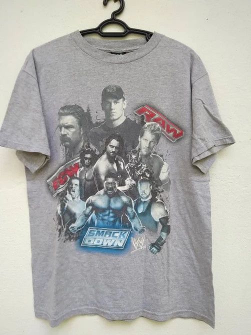 Vintage 🔥 WWE SMACKDOWN RAW John Cena The Rock TEE Size US L / EU 52-54 / 3 - 1 Thumbnail