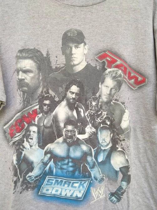 Vintage 🔥 WWE SMACKDOWN RAW John Cena The Rock TEE Size US L / EU 52-54 / 3 - 2 Thumbnail