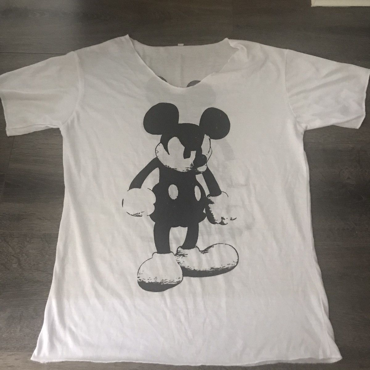 Disney × Mickey Mouse × Vintage White Mad Mickey Mouse Graphic T-Shirt Size US M / EU 48-50 / 2 - 1 Thumbnail