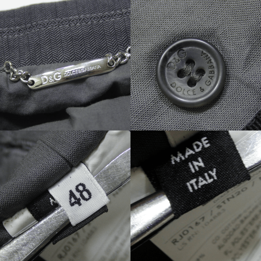 Dolce & Gabbana Grey Textured Blazer 48 Size Size 48R - 12 Thumbnail