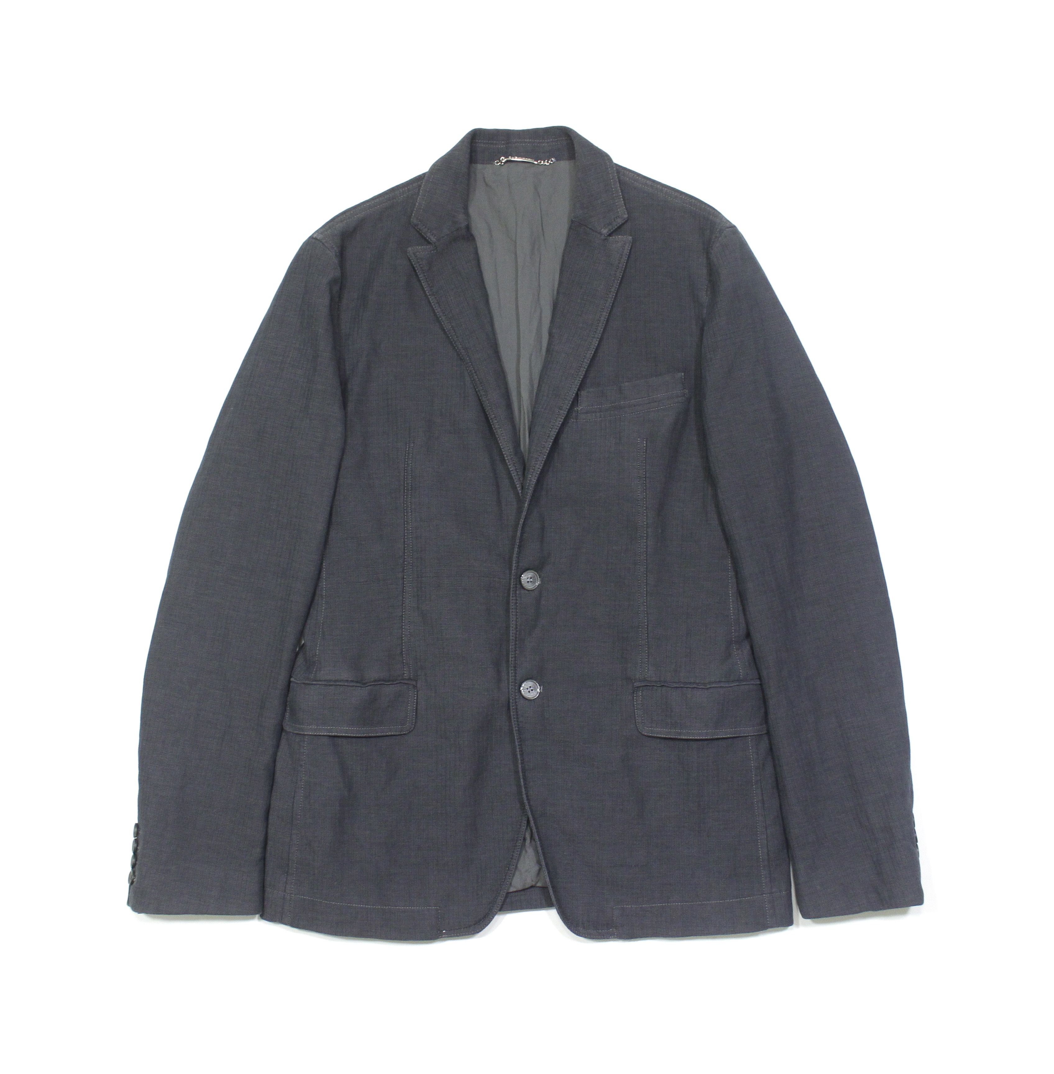 Dolce & Gabbana Grey Textured Blazer 48 Size Size 48R - 1 Thumbnail