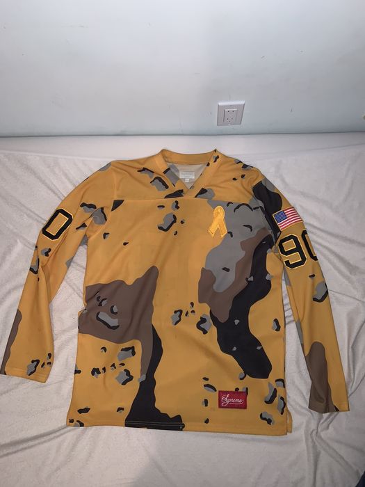 Supreme Supreme Yellow Desert Camo Hockey Jersey | Grailed