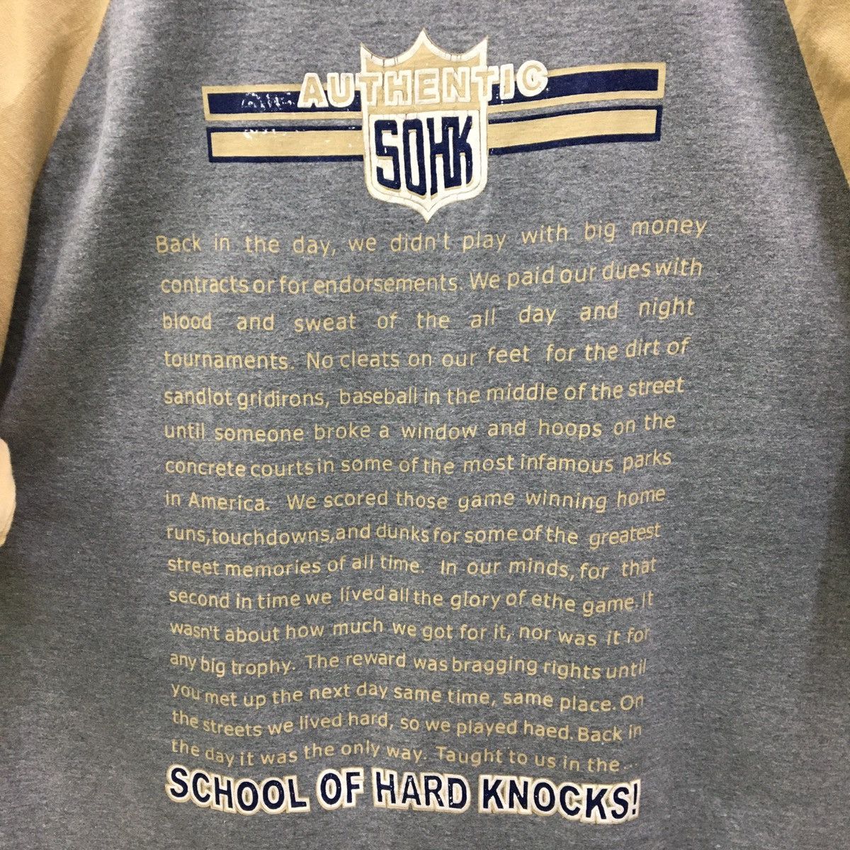 Rap Tees Vintage 90s School Of Hard Knocks Ranglan T-shirt Size US XL / EU 56 / 4 - 5 Thumbnail