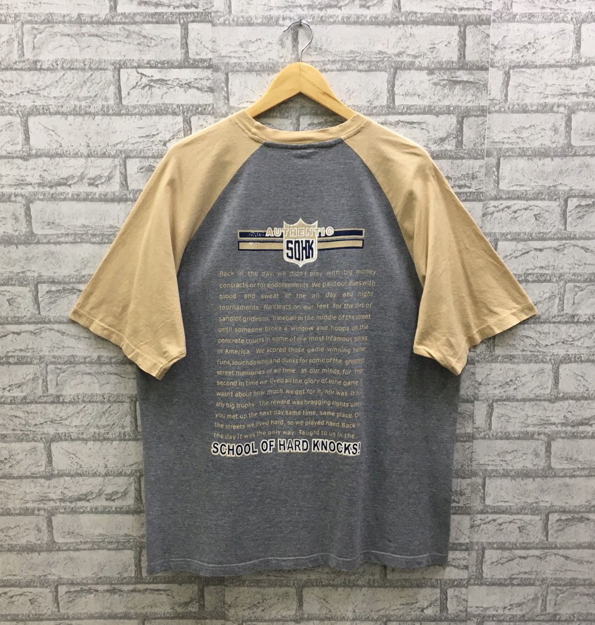 Rap Tees Vintage 90s School Of Hard Knocks Ranglan T-shirt Size US XL / EU 56 / 4 - 2 Thumbnail