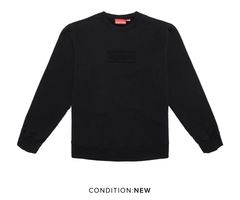 supreme cutout logo crewneck black M-