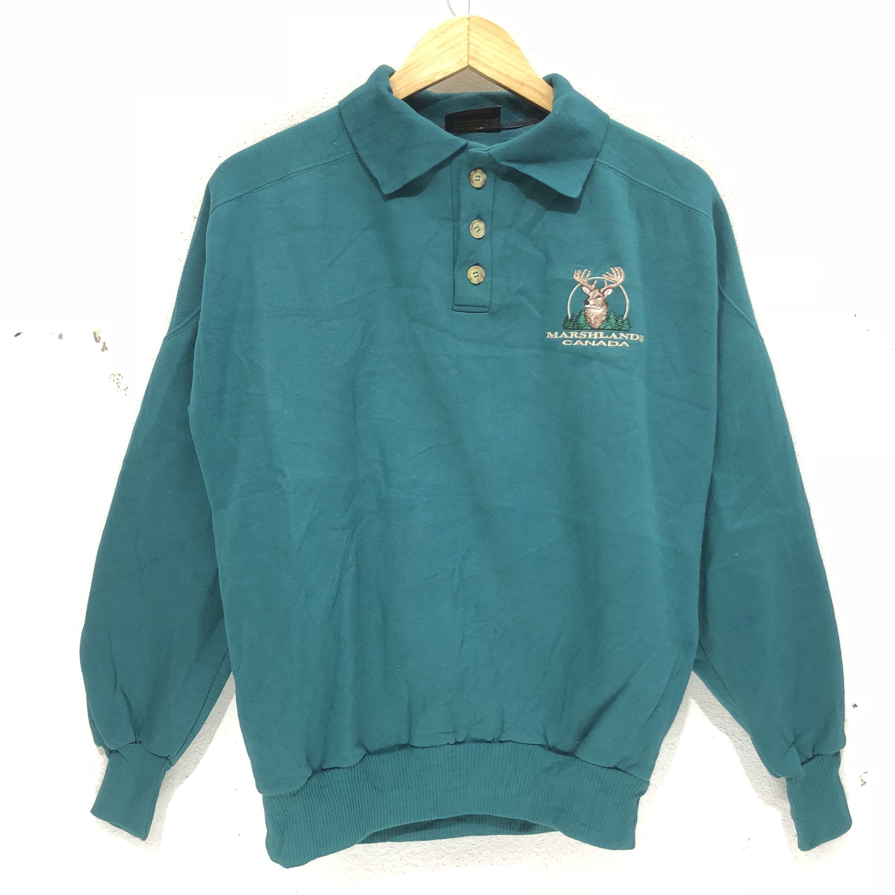 Marshlands Collar Sweatshirt Made In Canada Green Sweaters
