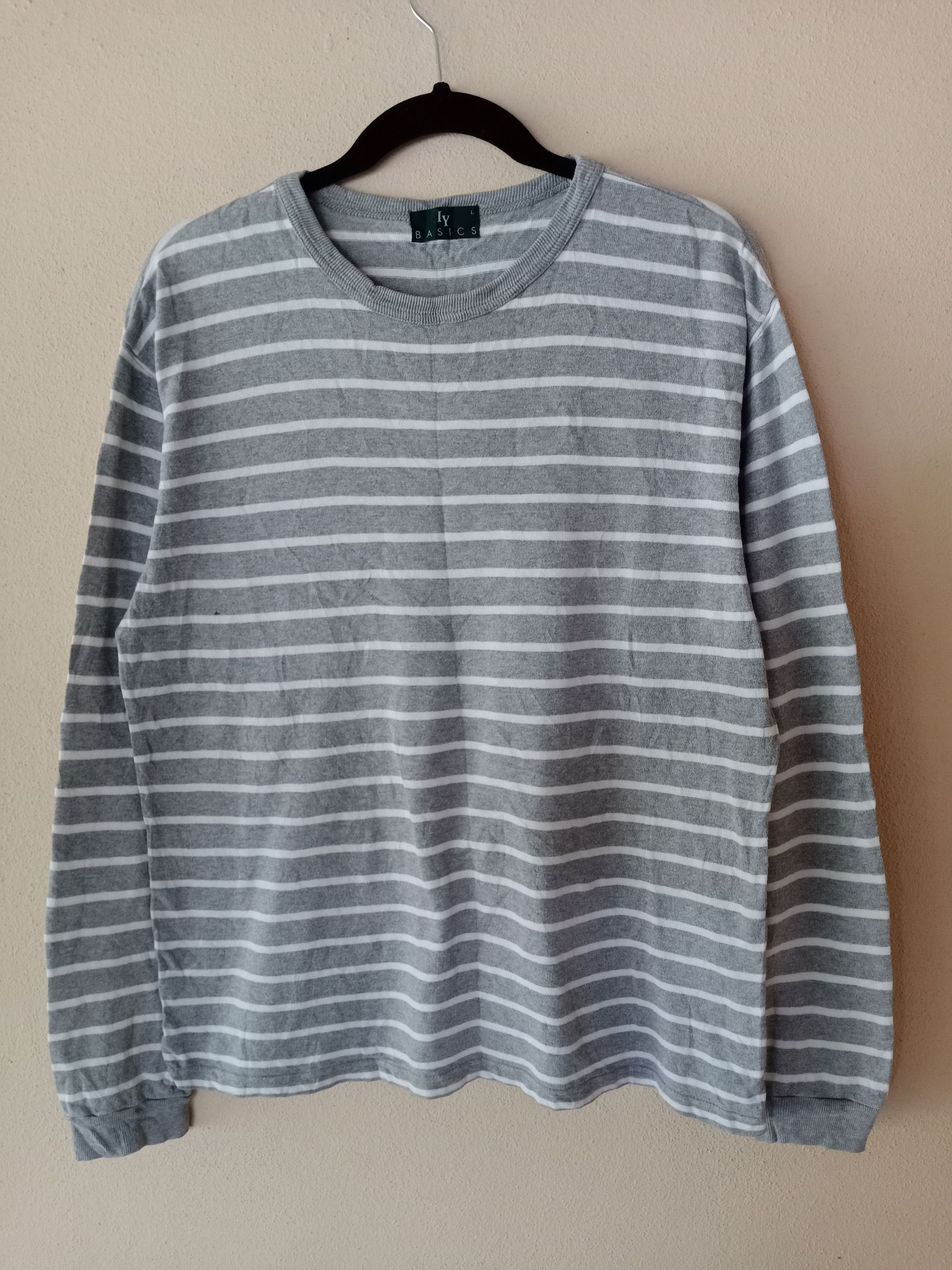 Issey Miyake × Japanese Brand × Yohji Yamamoto Vtg IY Basics Stripe Sweatshirt inspired by yohji yamamoto Size US L / EU 52-54 / 3 - 1 Thumbnail