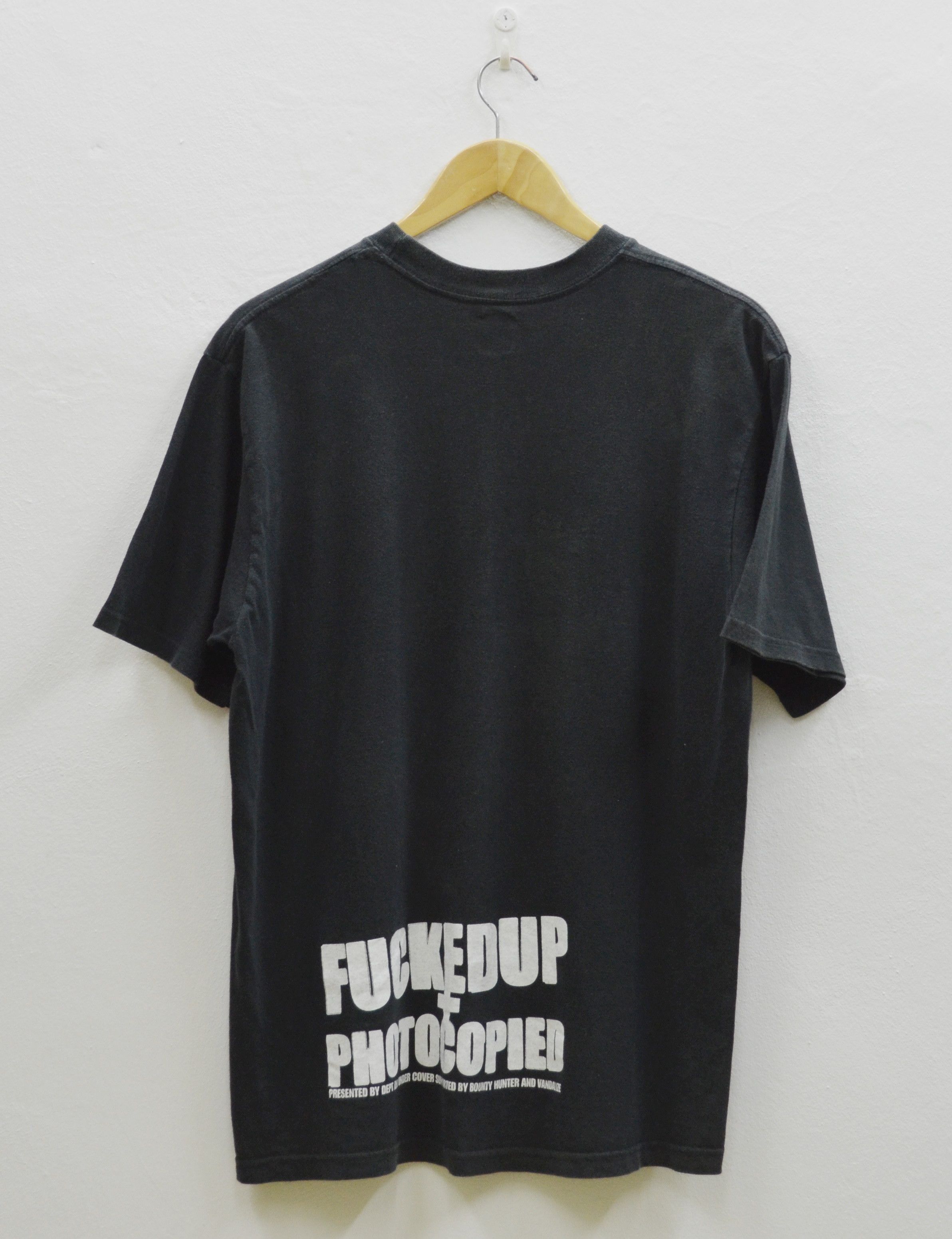 Bounty Hunter × Jun Takahashi × Undercover Undercover Fuck Up Photocopied  Graphic Print Black Tees | Grailed