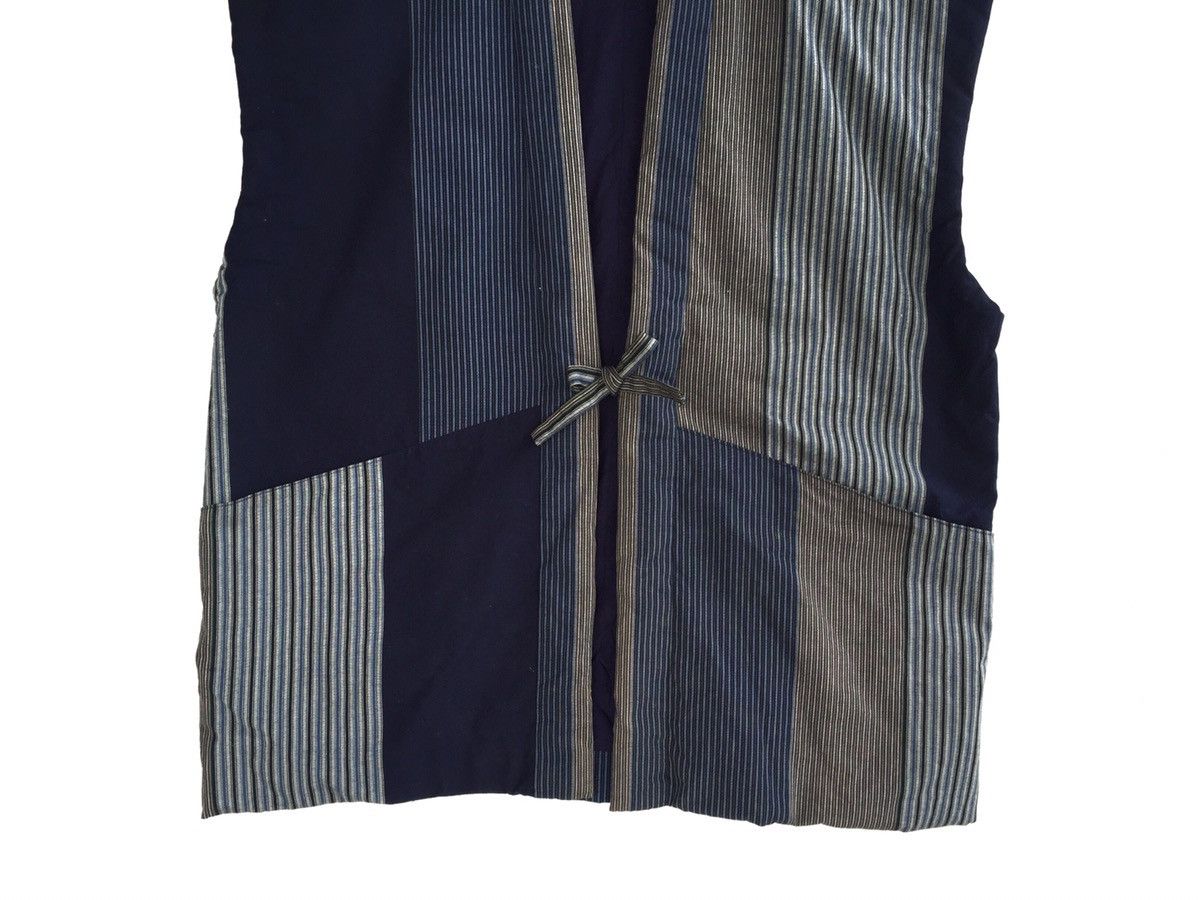 Indigo Japanese Traditional Indigo Patchwork Kimono Vest Size US L / EU 52-54 / 3 - 4 Thumbnail