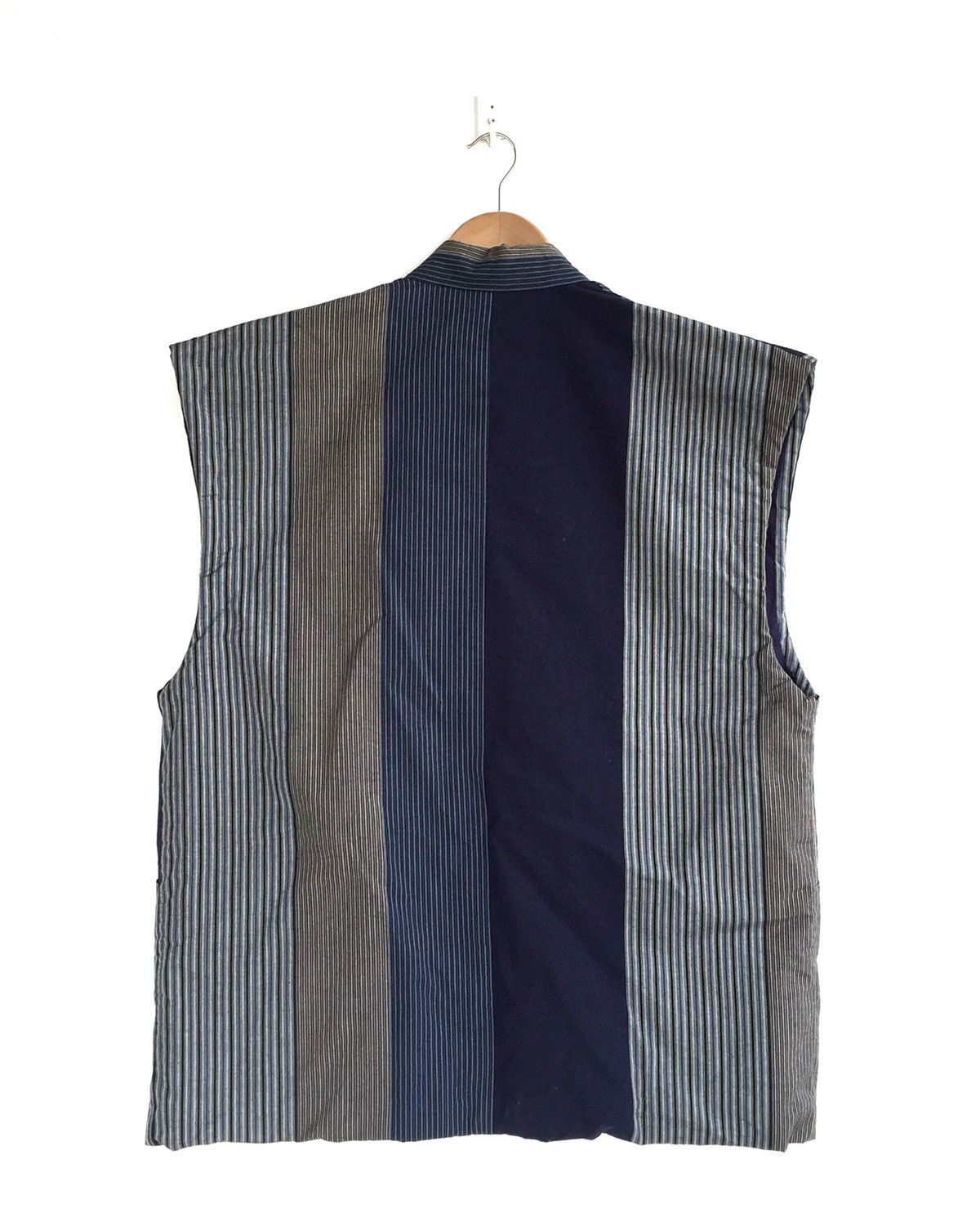 Indigo Japanese Traditional Indigo Patchwork Kimono Vest Size US L / EU 52-54 / 3 - 2 Thumbnail