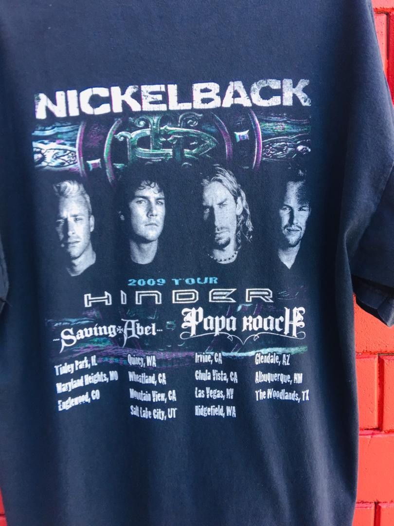 Band Tees Vintage Nickelback Band Music 2009 Tour Shirt Size US XL / EU 56 / 4 - 5 Thumbnail