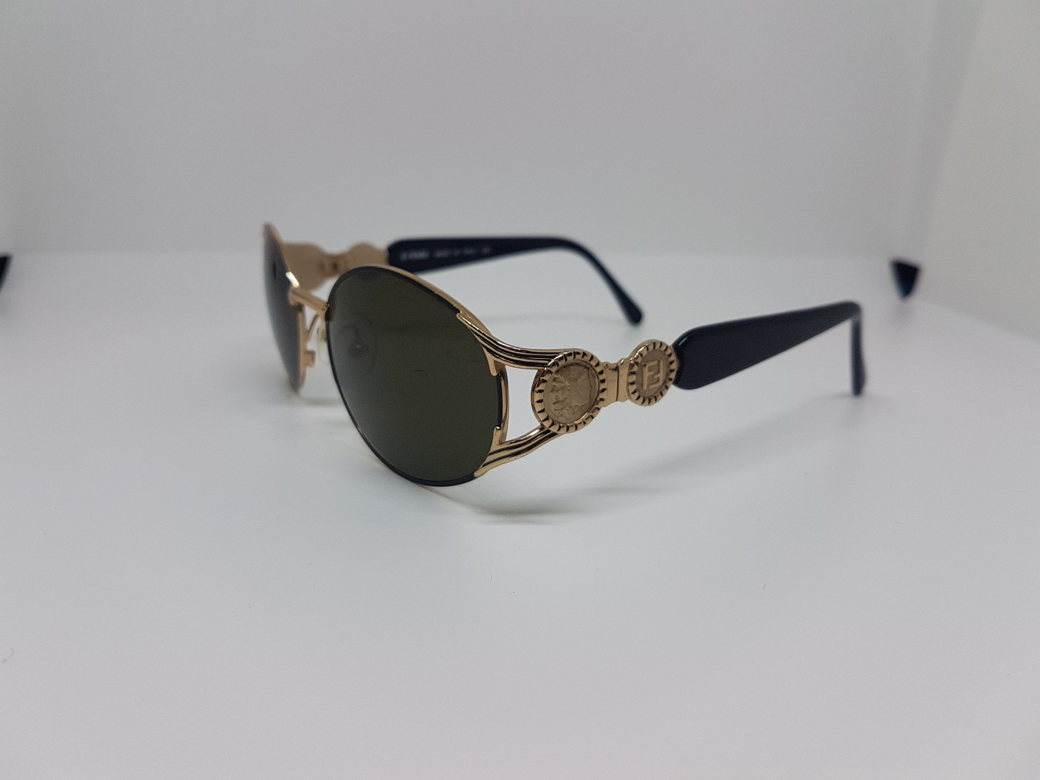 Vintage Fendi FS 119 Ebony 125 Made In Italy Sunglasses Fendi Vintage FS 119 Tortoise Brown Gold Sunglasses Frames  main image 2