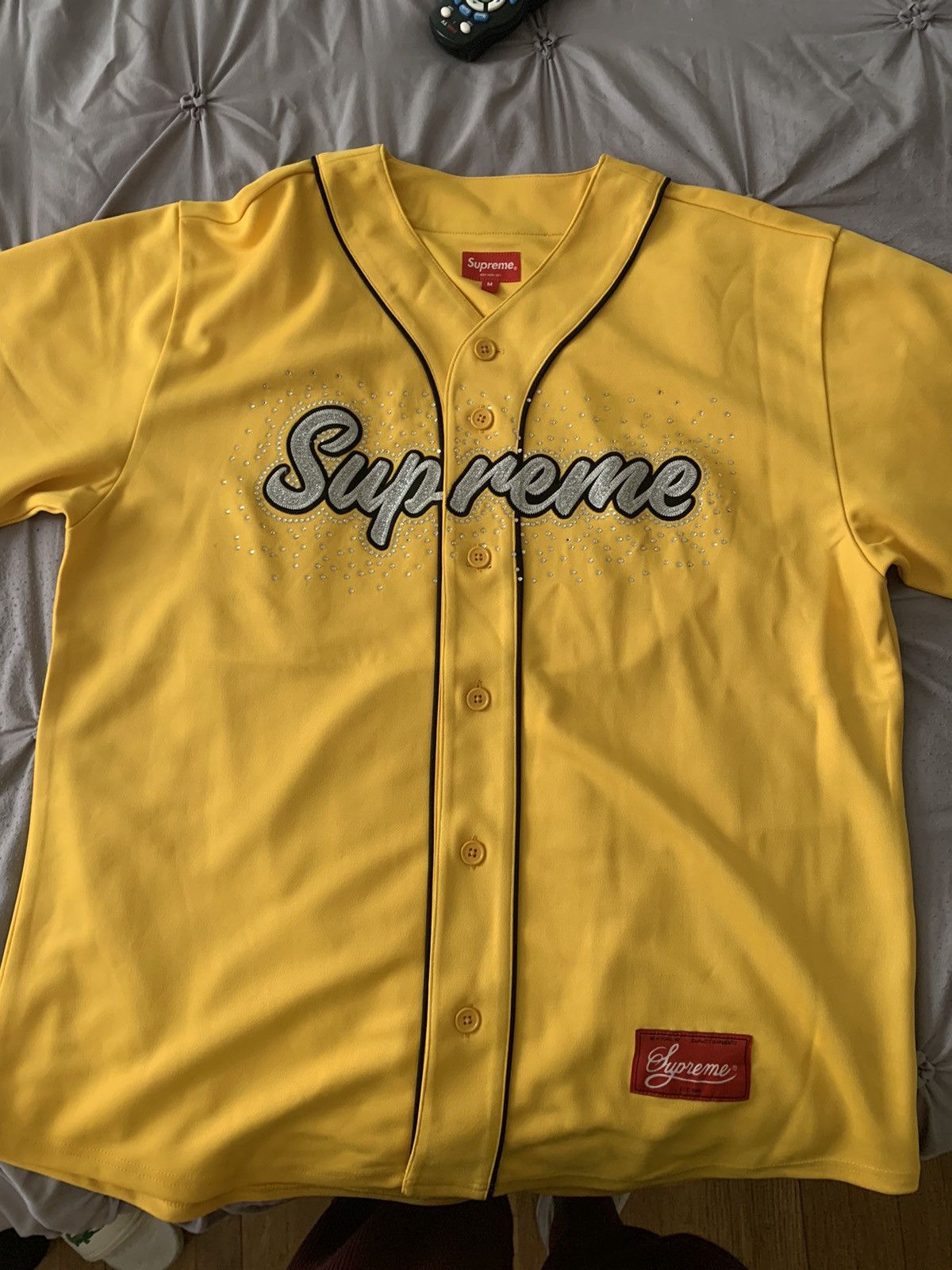 Supreme Rhinestone Baseball Jersey