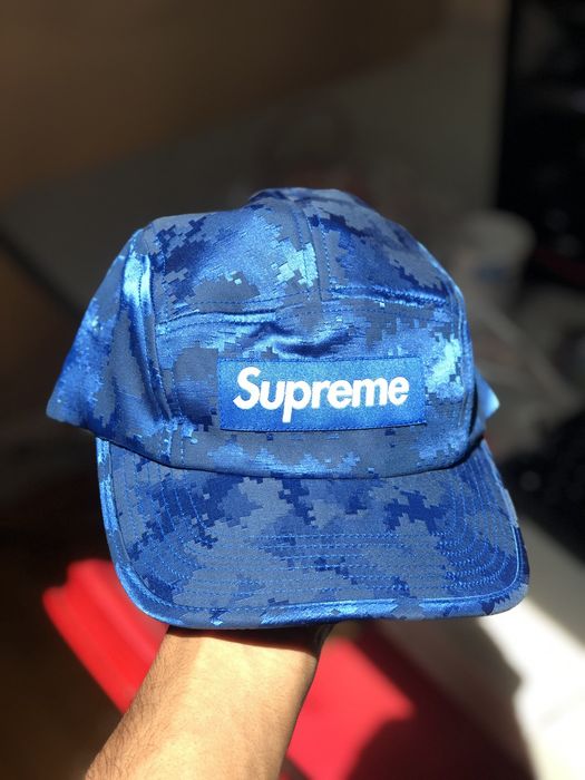 Supreme Satin Digi Camo Camp Cap Blue (Royal) | Grailed