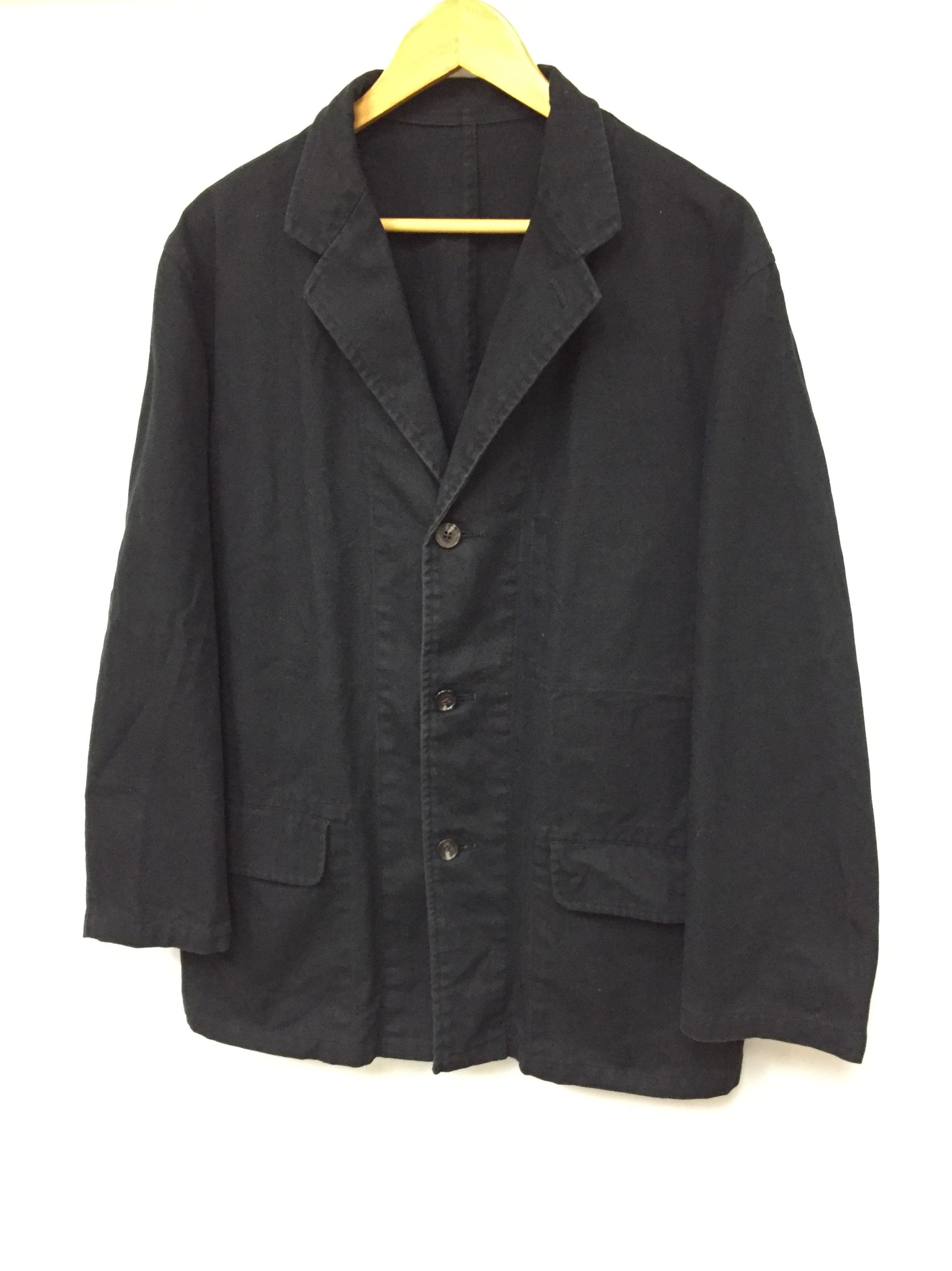 Y's for Men Y's YOHJI YAMAMOTO Canvas Worker Cotton Flap Pocket Jac Size US M / EU 48-50 / 2 - 2 Thumbnail