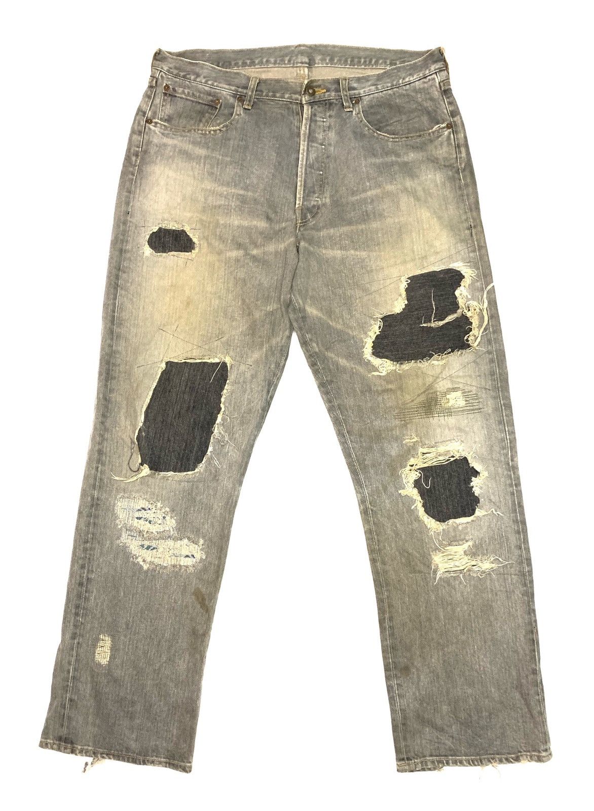 Japanese Brand Damaged Number (N)ine Curt Cobain Denim Pants Style Size US 37 - 1 Thumbnail