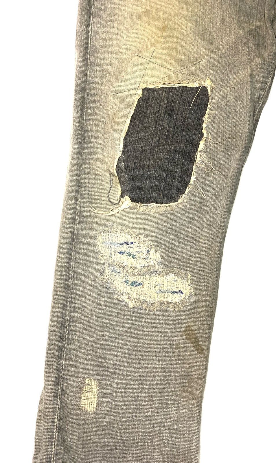 Japanese Brand Damaged Number (N)ine Curt Cobain Denim Pants Style Size US 37 - 5 Thumbnail