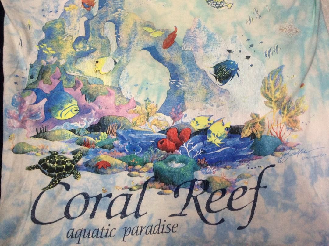 Liquid Blue Vintage X Coral Reef Aquatic Paradise All Over Print Shirts Size US L / EU 52-54 / 3 - 9 Thumbnail