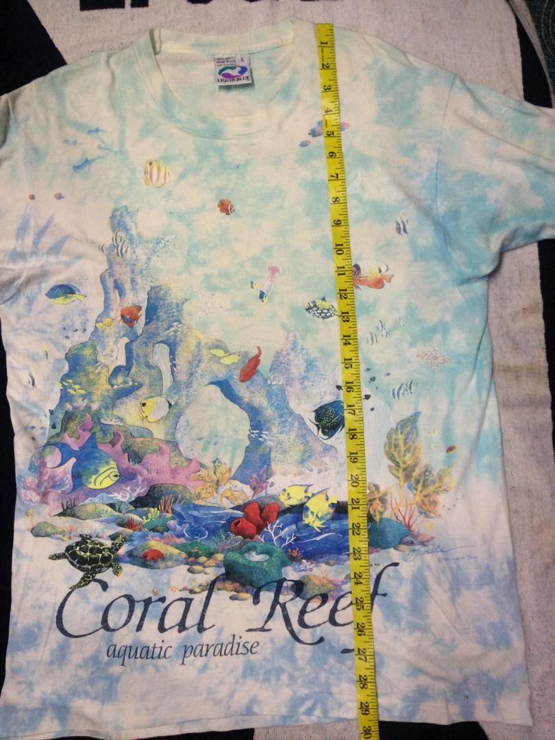 Liquid Blue Vintage X Coral Reef Aquatic Paradise All Over Print Shirts Size US L / EU 52-54 / 3 - 8 Thumbnail