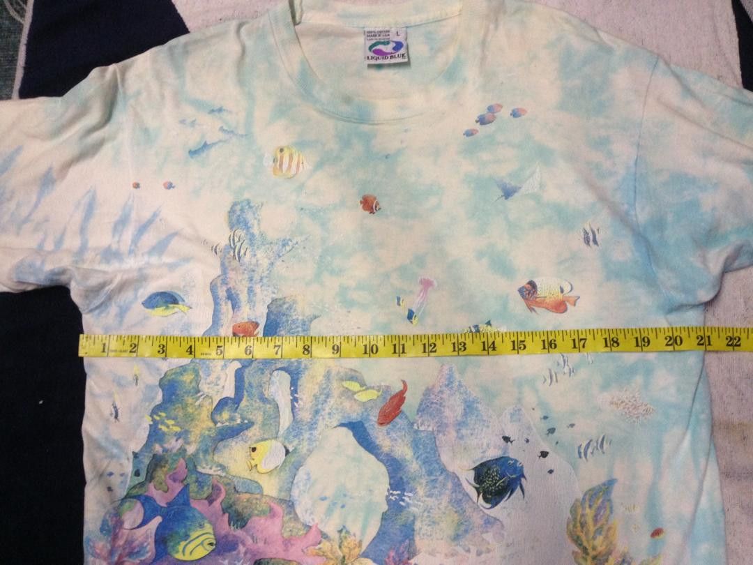 Liquid Blue Vintage X Coral Reef Aquatic Paradise All Over Print Shirts Size US L / EU 52-54 / 3 - 7 Thumbnail