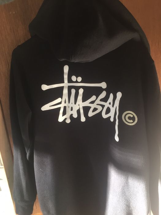 Stussy raised basic logo sales hoodie