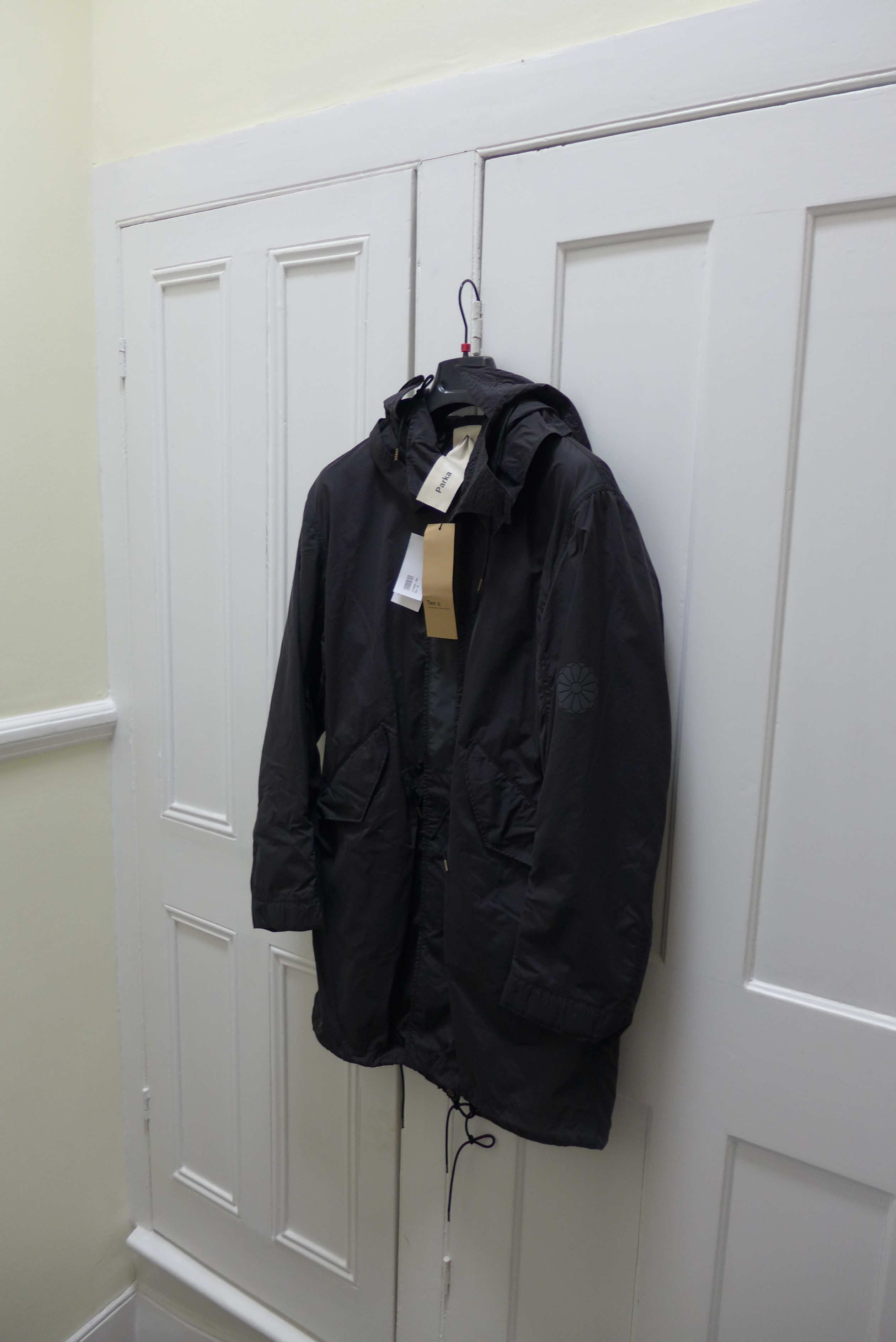 Ten C Hooded Parka - Black