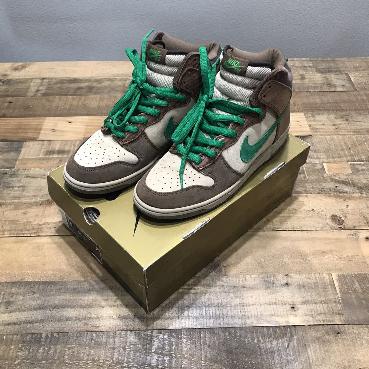 Nike Dunk High Premium SB Tweed Classic Green Grailed