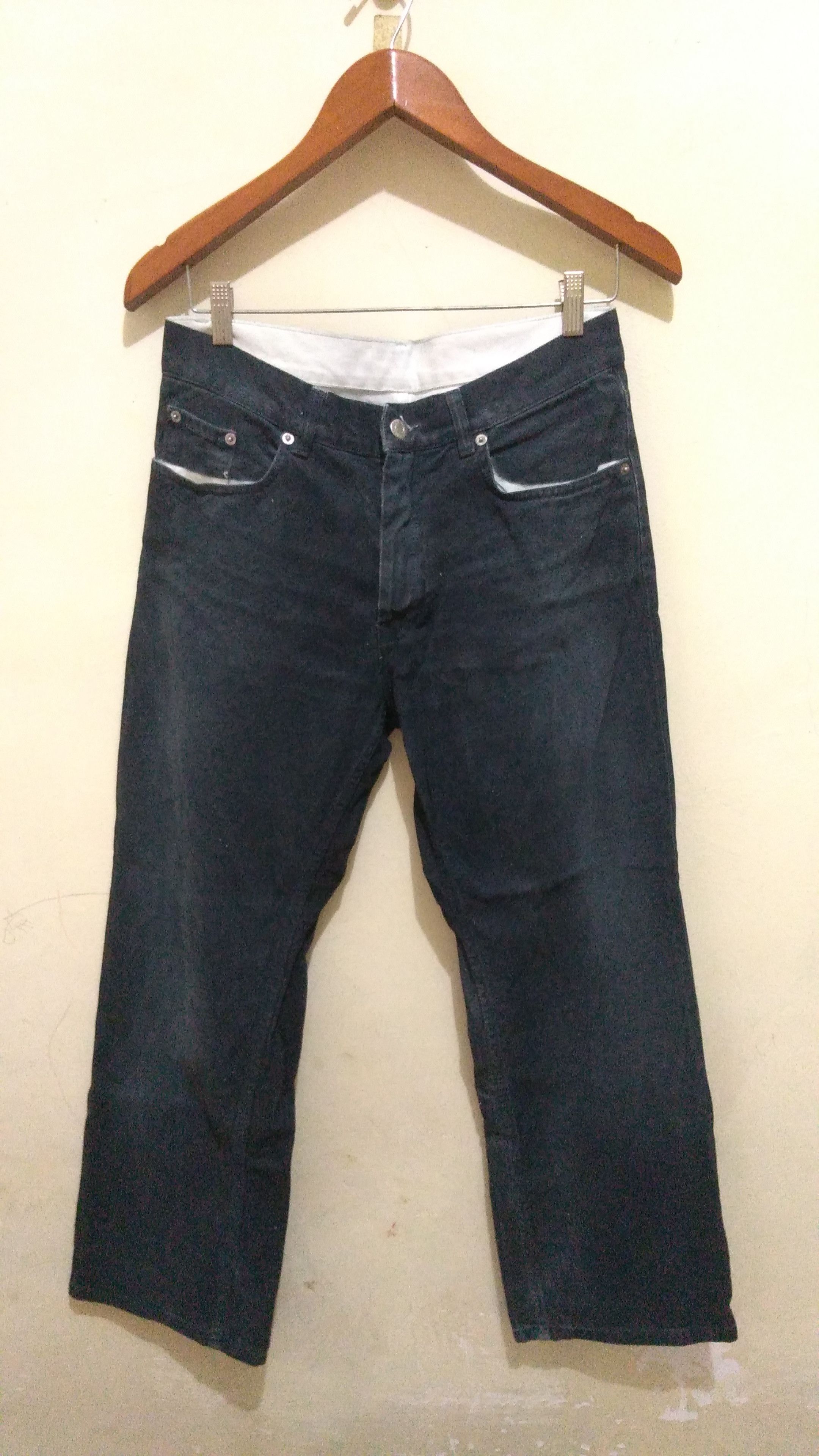 Pre-owned Helmut Lang Overprinted Denim In Black