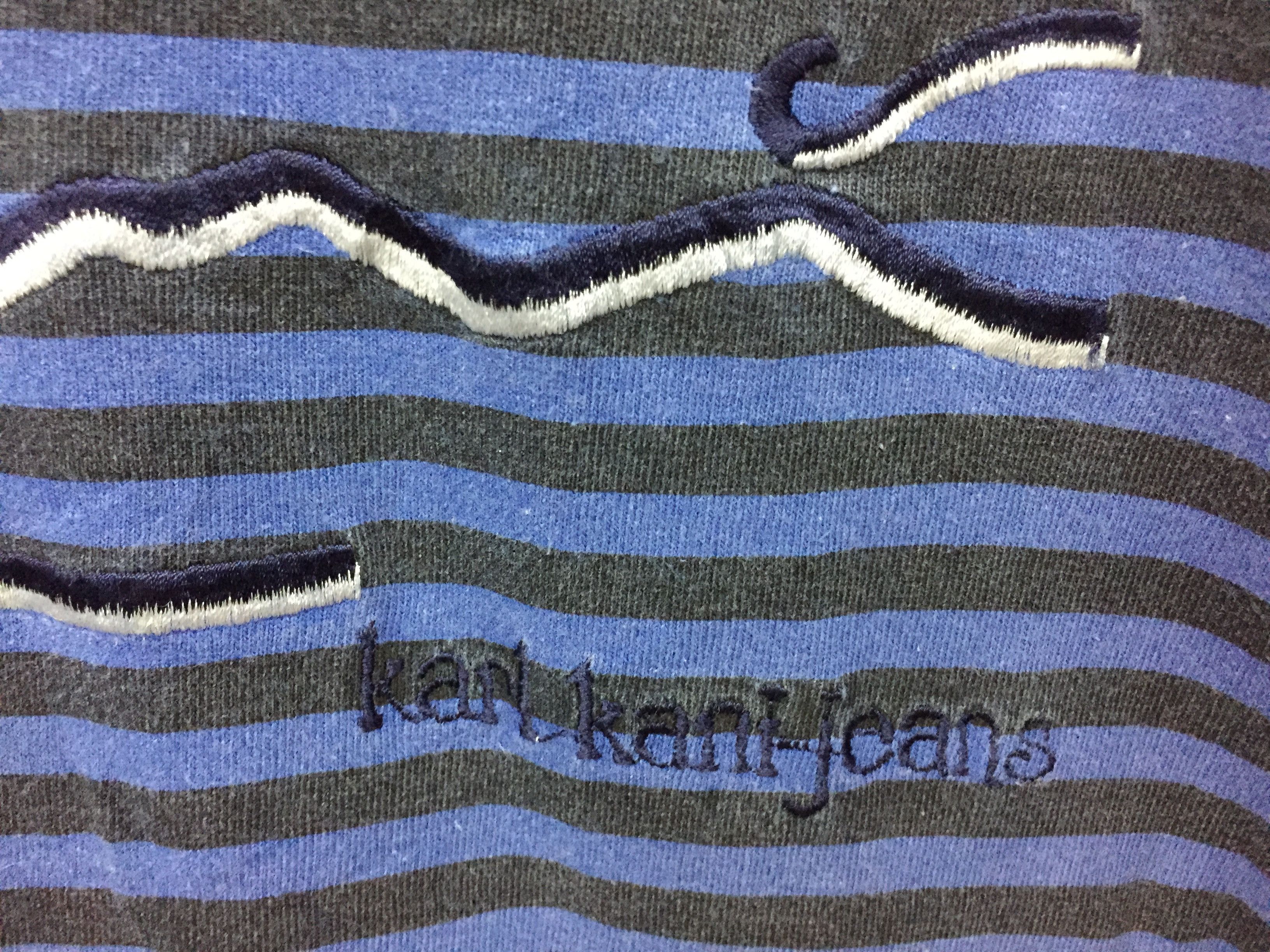 JNCO × Karl Kani × Vintage 1990S KARL KANI Signature embroidered logo stripe tee Size US L / EU 52-54 / 3 - 5 Thumbnail