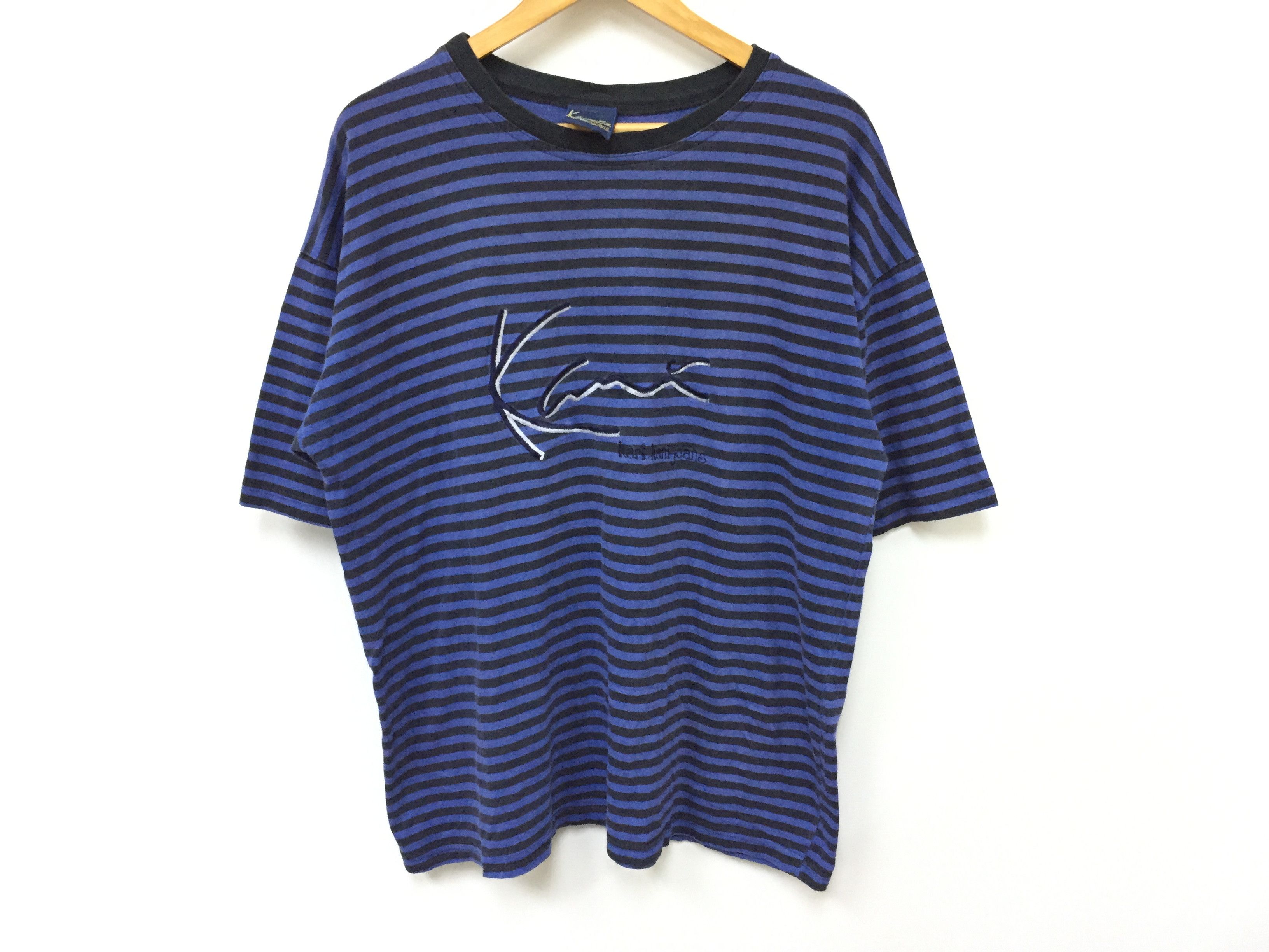 JNCO × Karl Kani × Vintage 1990S KARL KANI Signature embroidered logo stripe tee Size US L / EU 52-54 / 3 - 2 Thumbnail