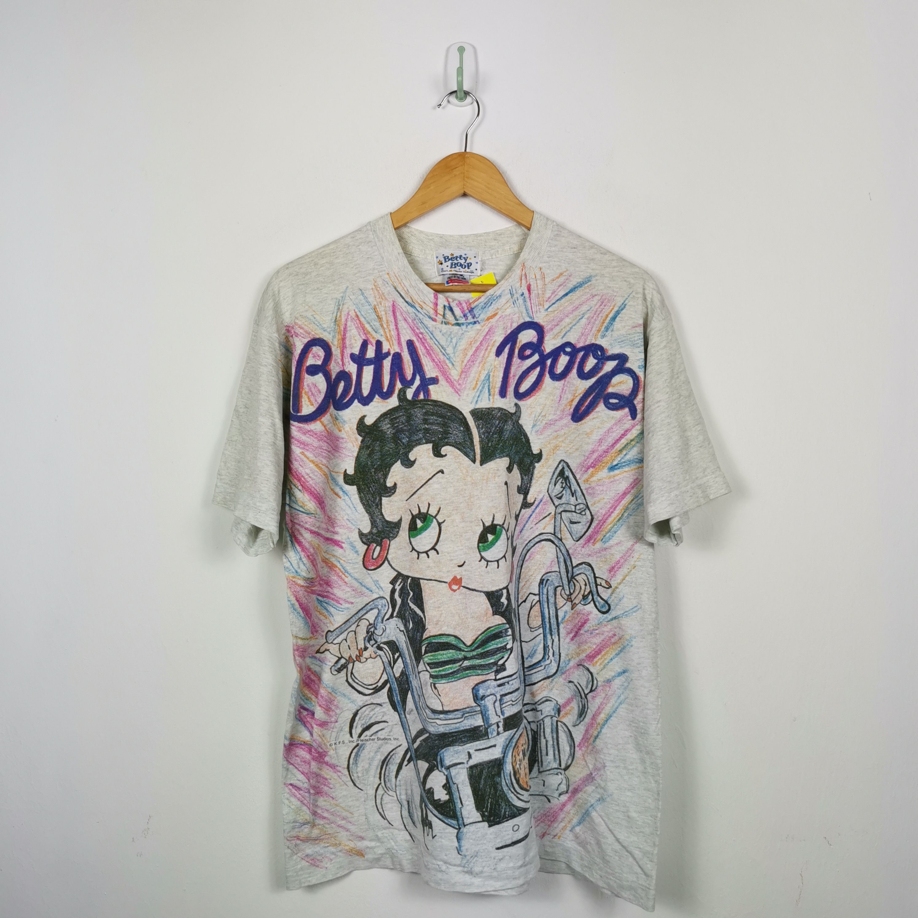 Vintage Betty Boop T-Shirt Over Print Cartoon Nude BS45852