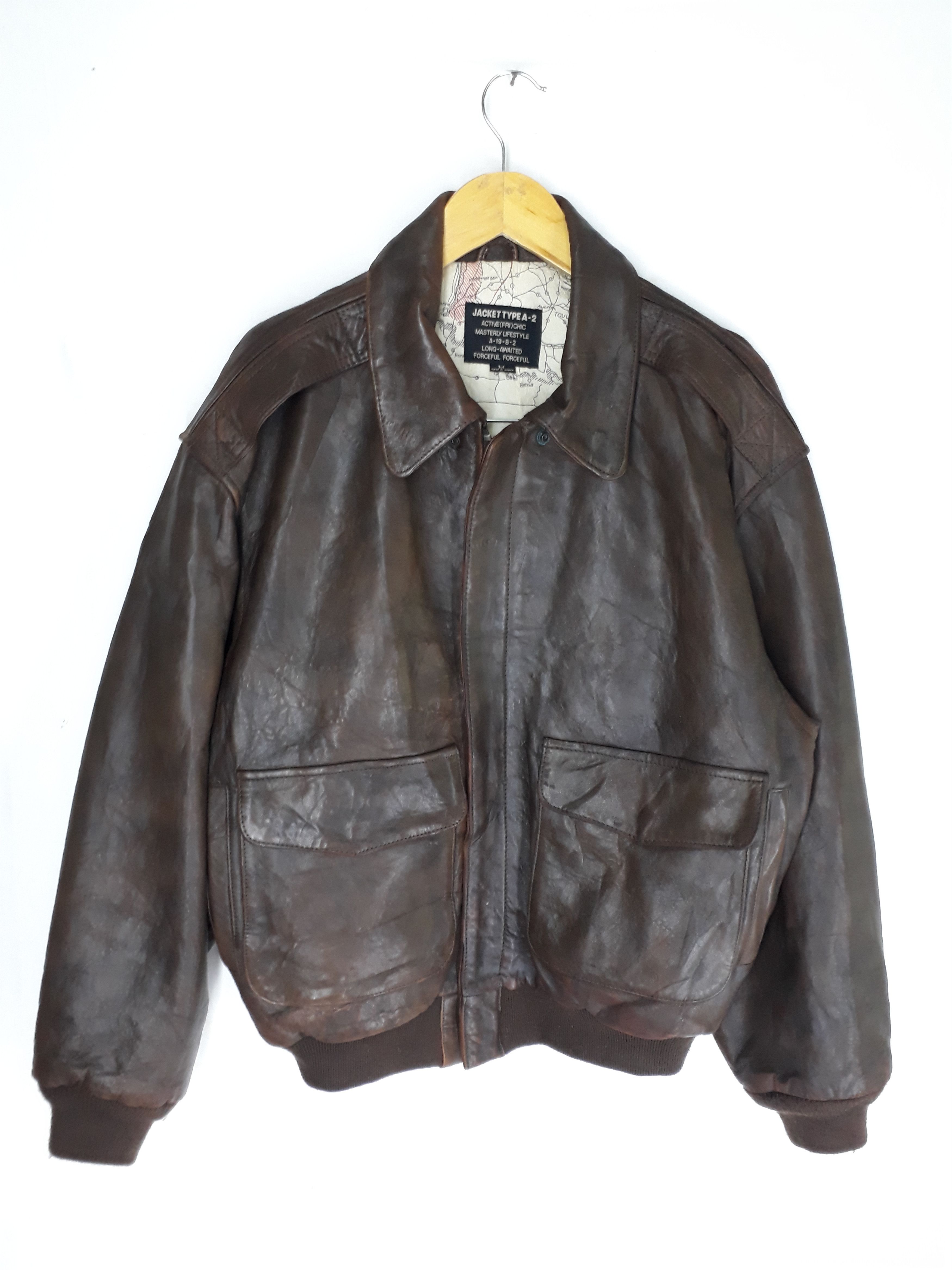 Other Leather A-2 Flight Jacket, "Road to Victory" Size US L / EU 52-54 / 3 - 2 Thumbnail