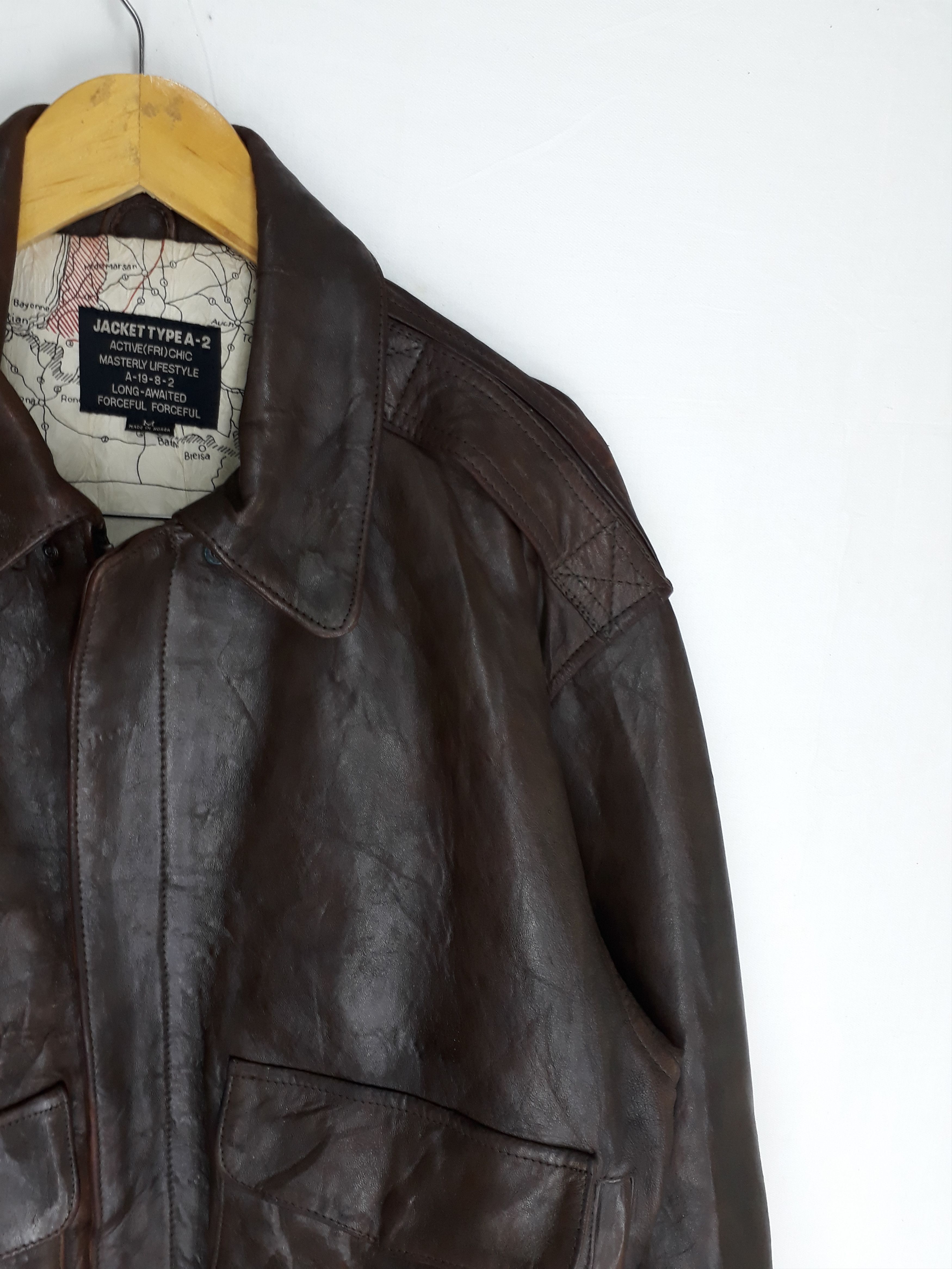 Other Leather A-2 Flight Jacket, "Road to Victory" Size US L / EU 52-54 / 3 - 4 Thumbnail