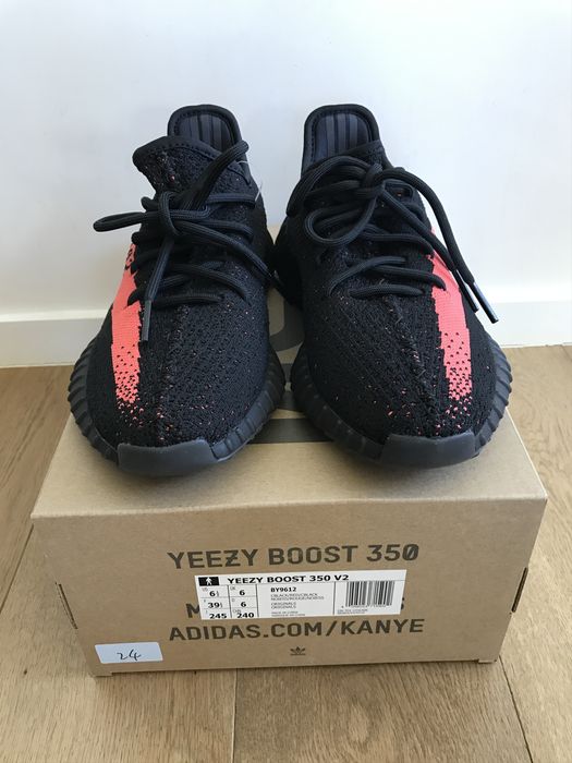 Adidas YEEZY BOOST 350 V2 BLACK RED Size US 6.5 / EU 39-40 - 2 Preview