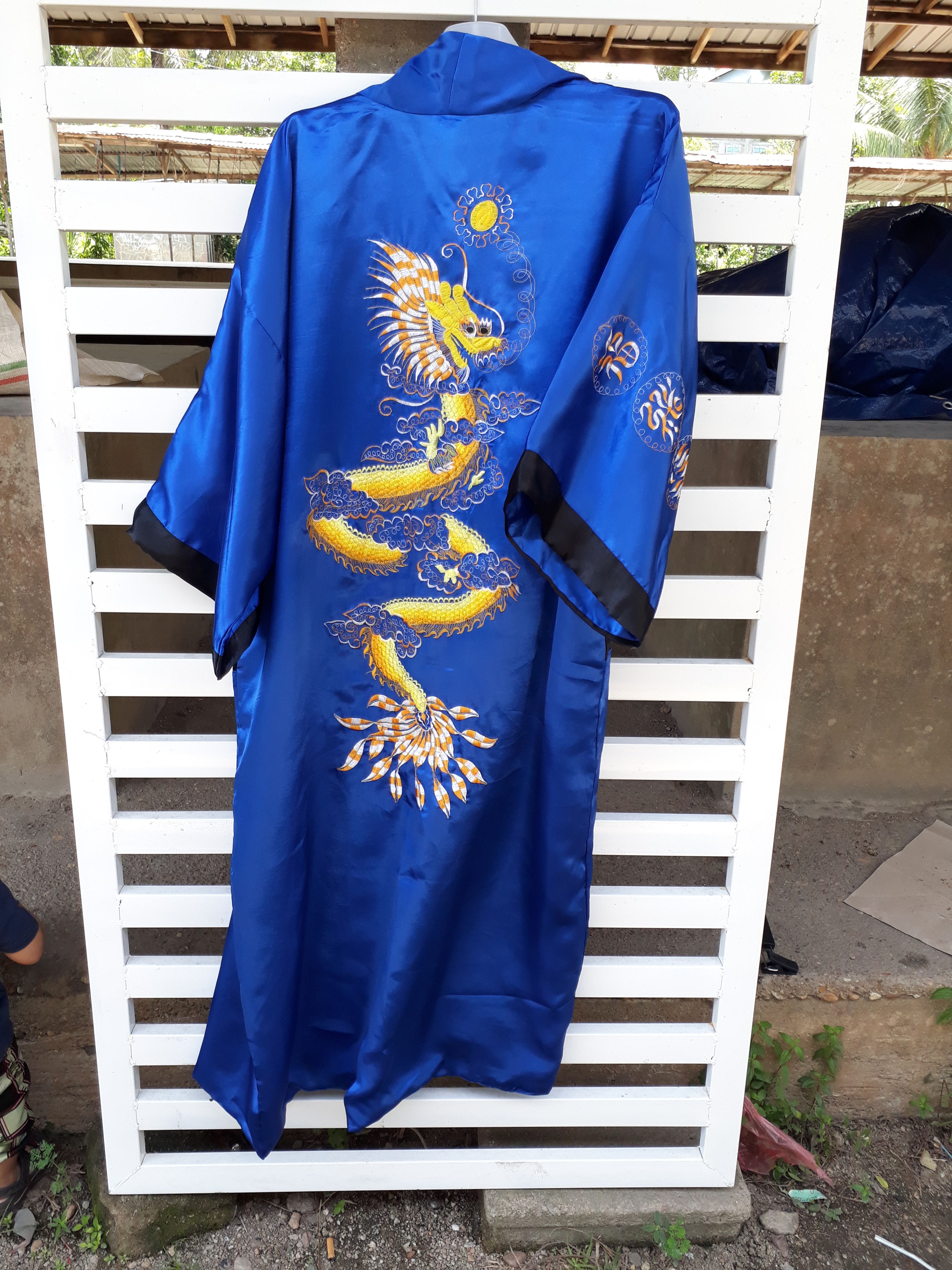 Japanese Brand Kimono Riversible Embroidered Gold Dragon Size US L / EU 52-54 / 3 - 1 Thumbnail