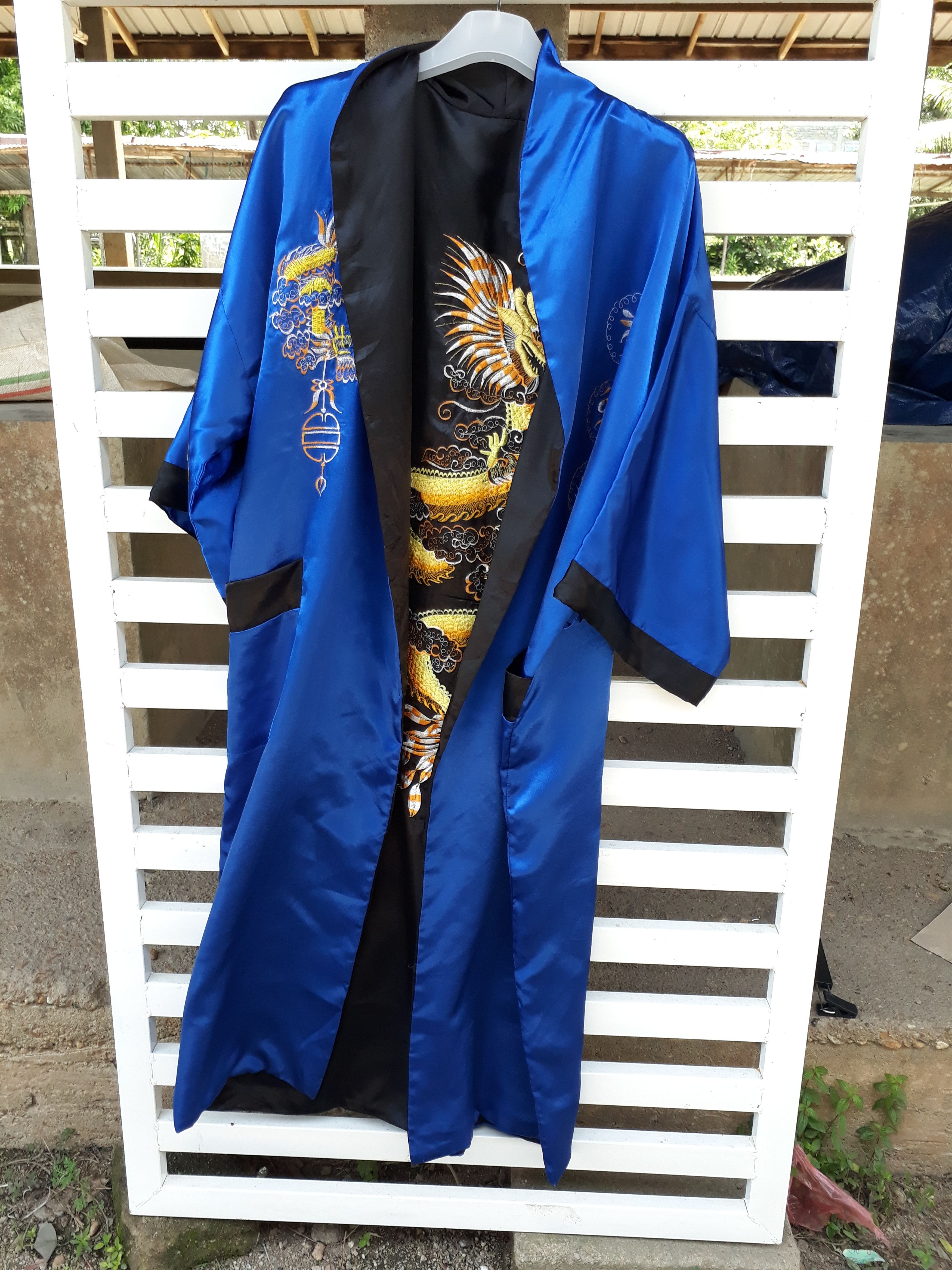 Japanese Brand Kimono Riversible Embroidered Gold Dragon Size US L / EU 52-54 / 3 - 2 Thumbnail