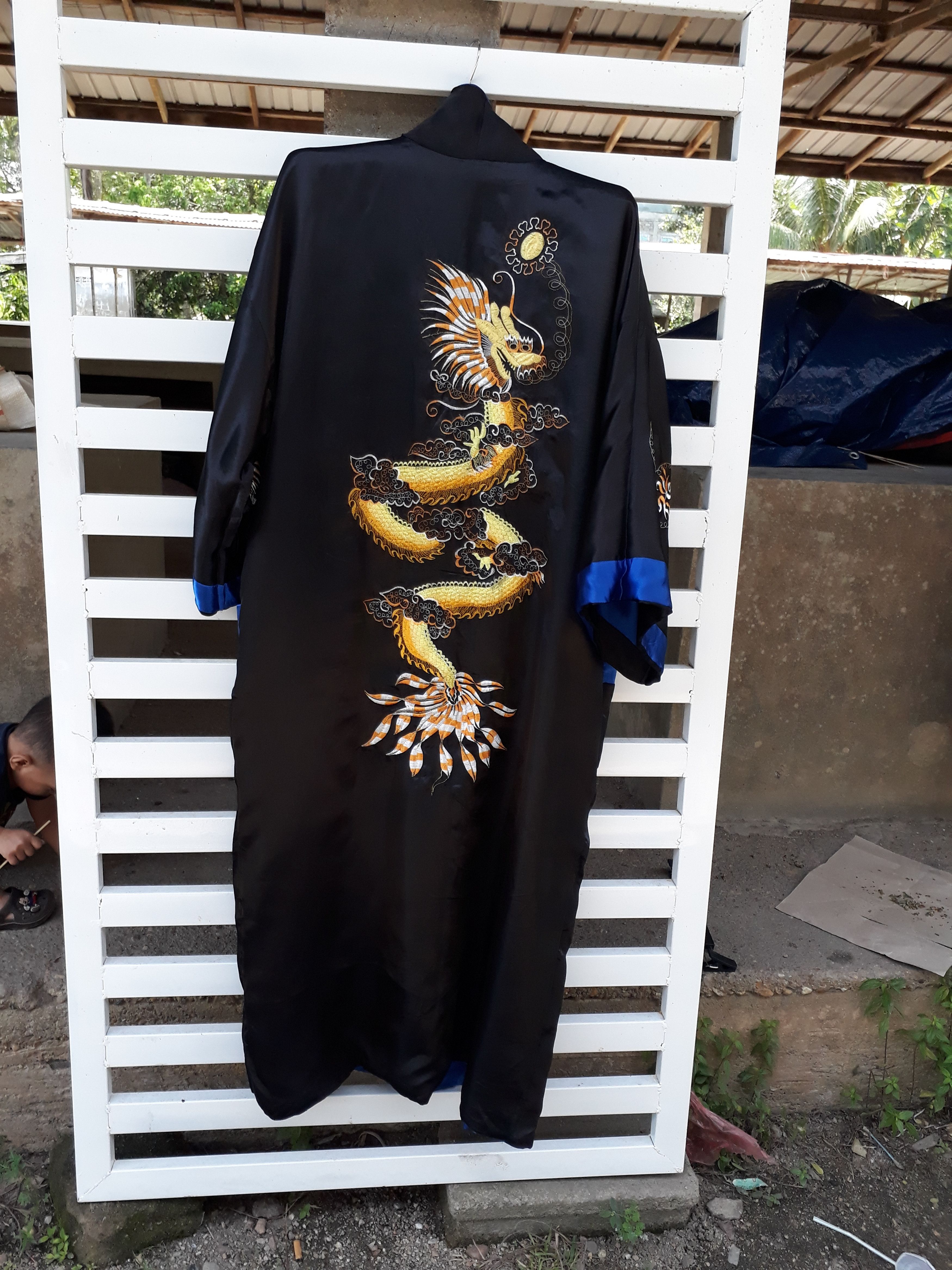 Japanese Brand Kimono Riversible Embroidered Gold Dragon Size US L / EU 52-54 / 3 - 5 Thumbnail