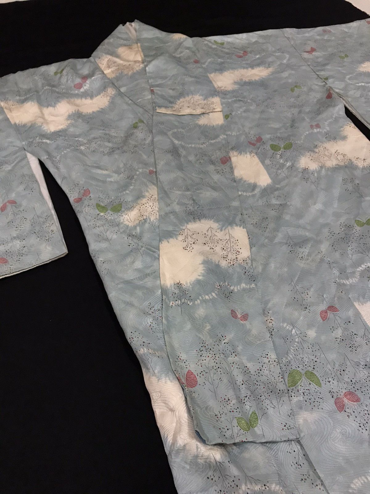 Japanese Brand VINTAGE JAPANESE LONG KIMONO CRANE KOMON SILK LINING Size US S / EU 44-46 / 1 - 4 Thumbnail