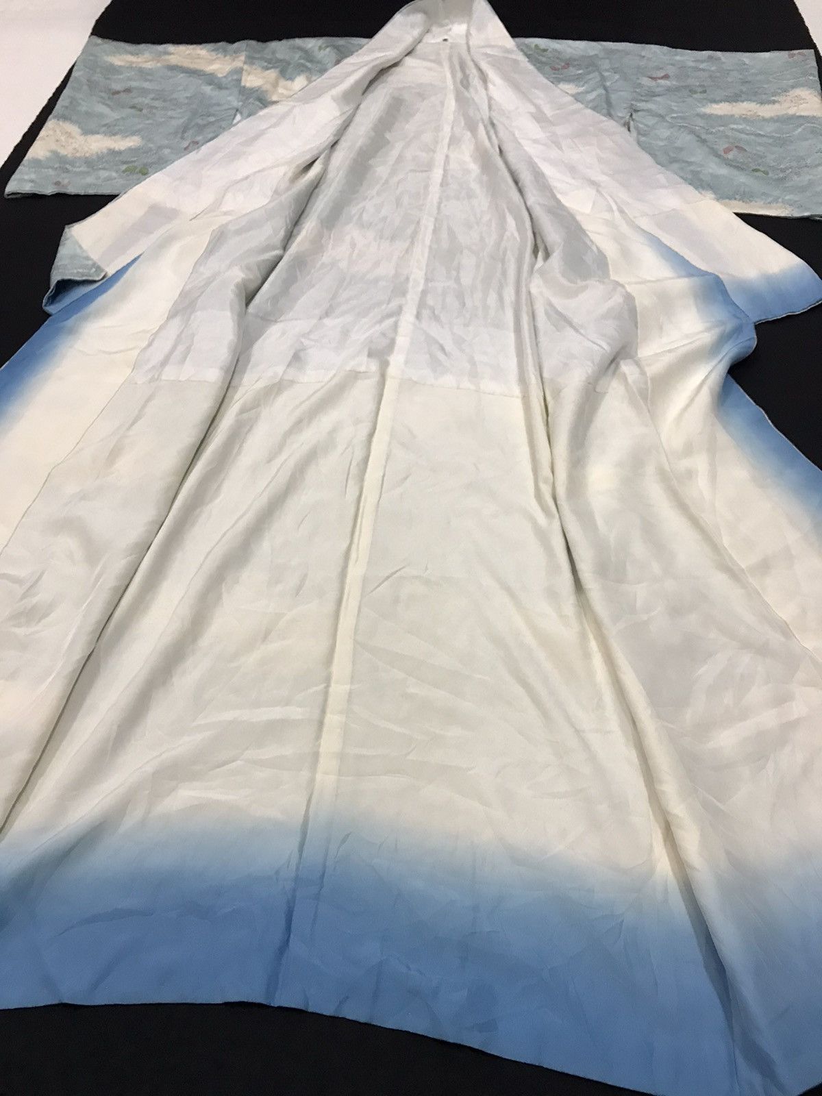 Japanese Brand VINTAGE JAPANESE LONG KIMONO CRANE KOMON SILK LINING Size US S / EU 44-46 / 1 - 7 Thumbnail
