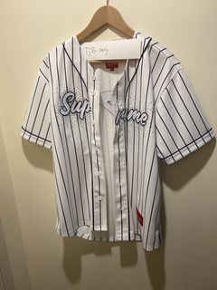 トップス Supreme Rhinestone Stripe BaseballJersey Supreme Rhinestone Stripe Baseball Jersey (SS22) - $148