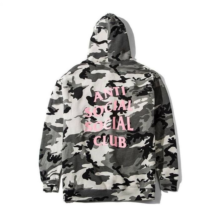 Anti social social online club camo hoodie pink