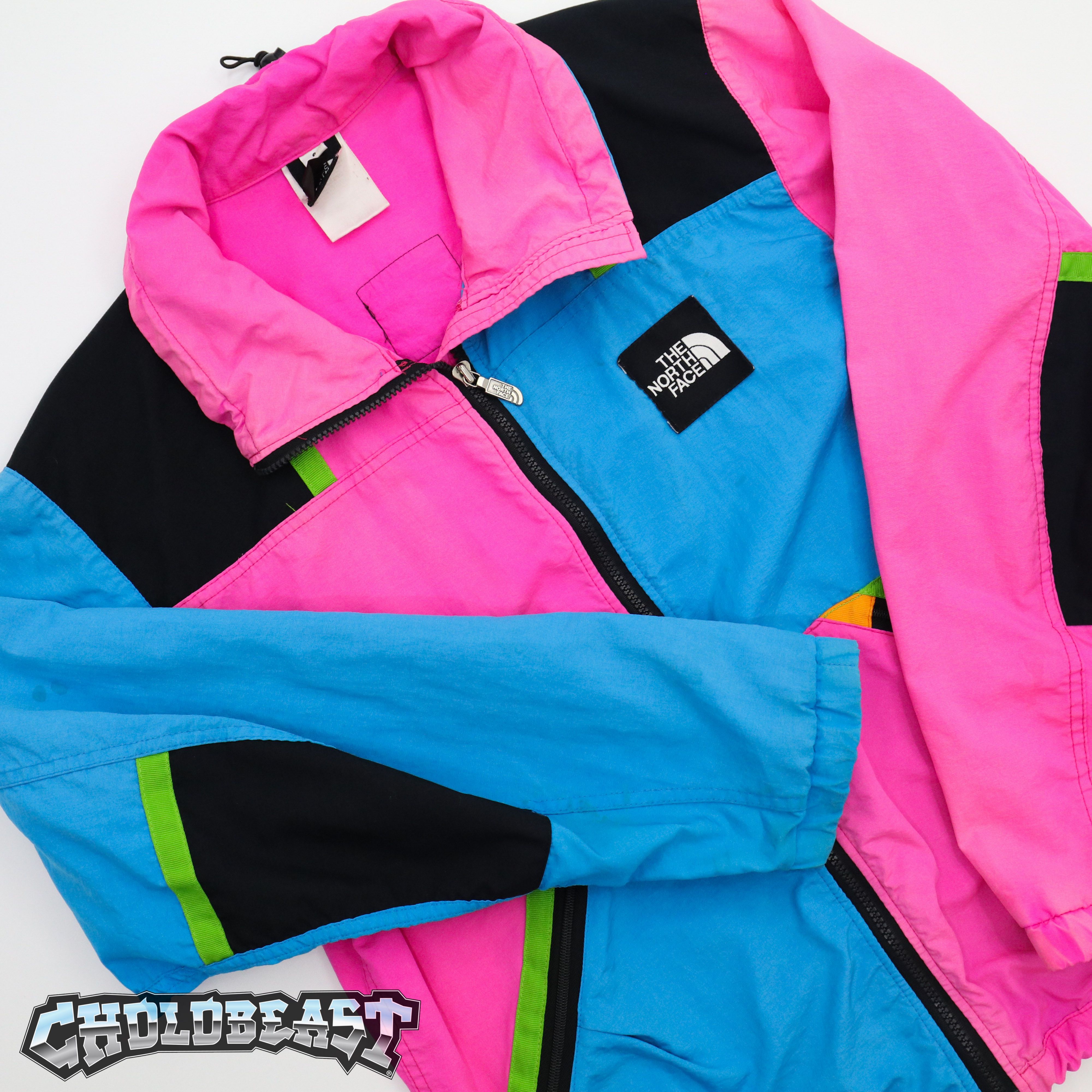 Vintage VTG 80s 90s The Northface Neon Colorblock Light Jacket ...