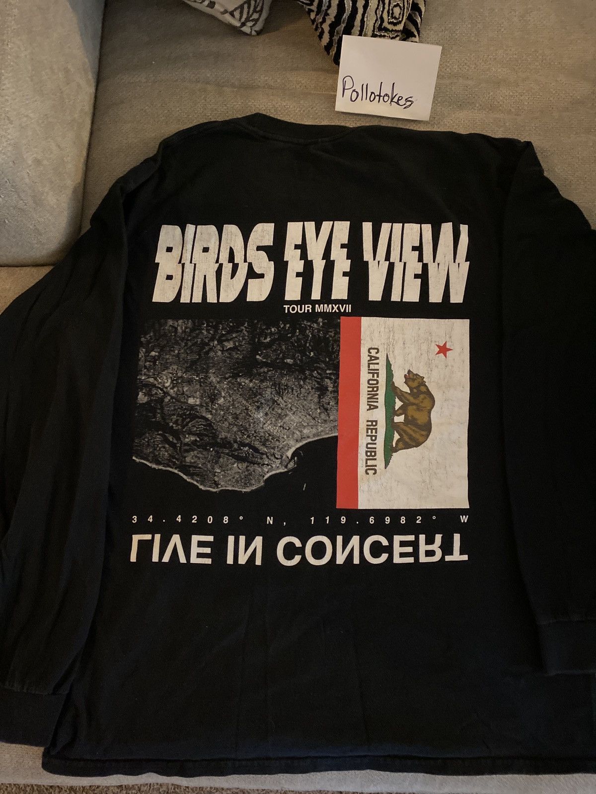 Travis Scott Cactus Jack Birds Eye View Hip cheapest Hop Rap Tour Merch Tee in Black L